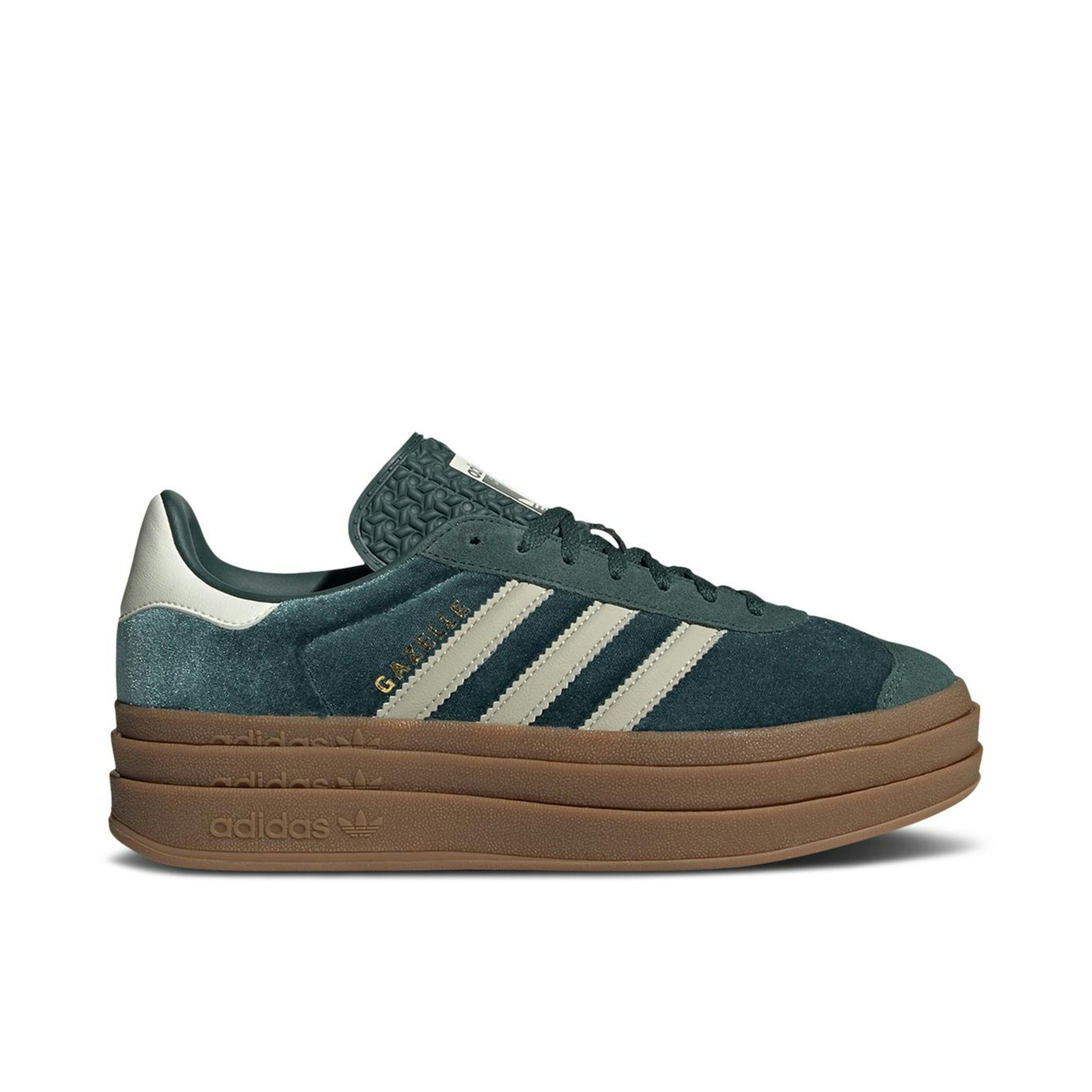 Adidas Gazelle Bold Mineral Green Velvet Womens