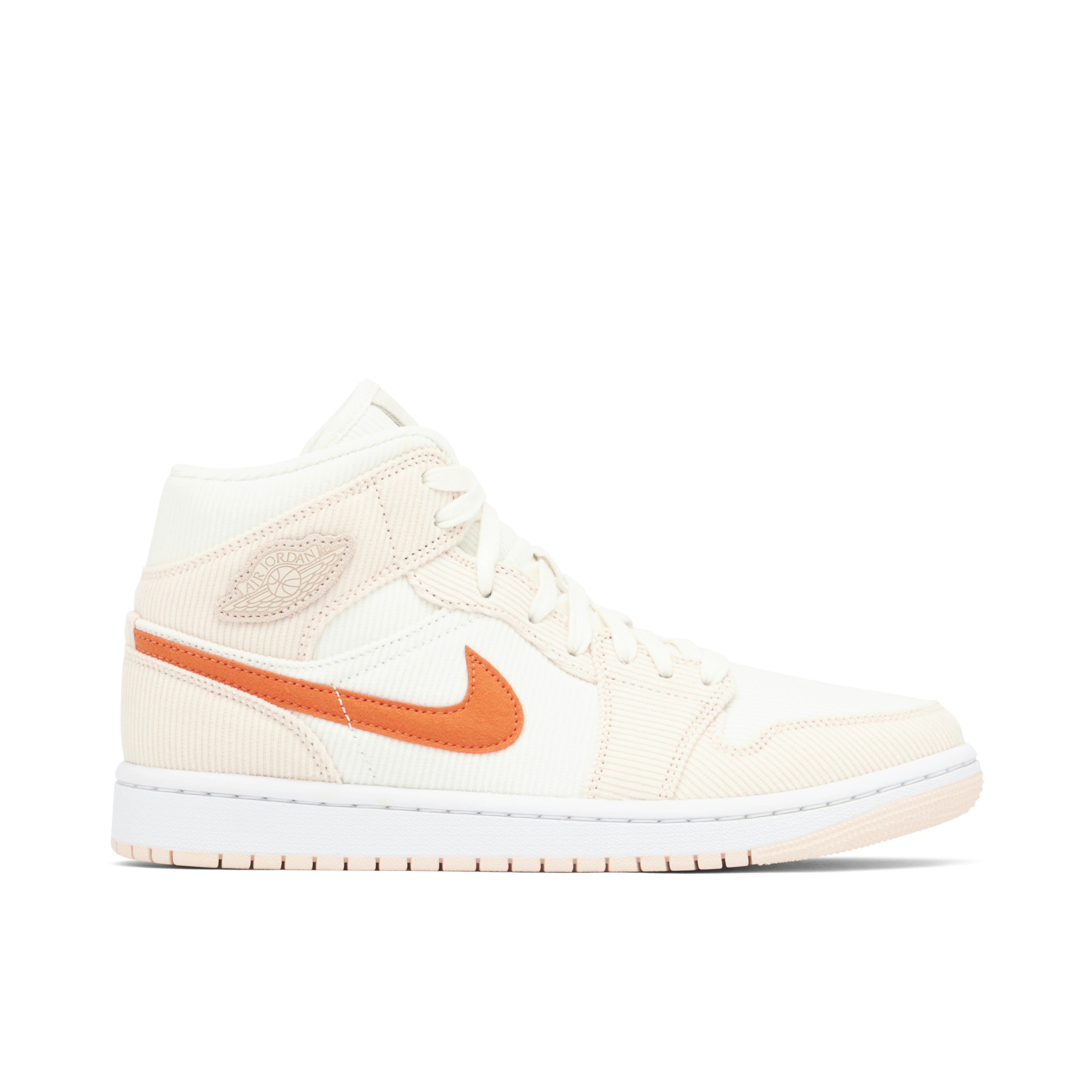 Air Jordan 1 Mid Corduroy Sail Femme