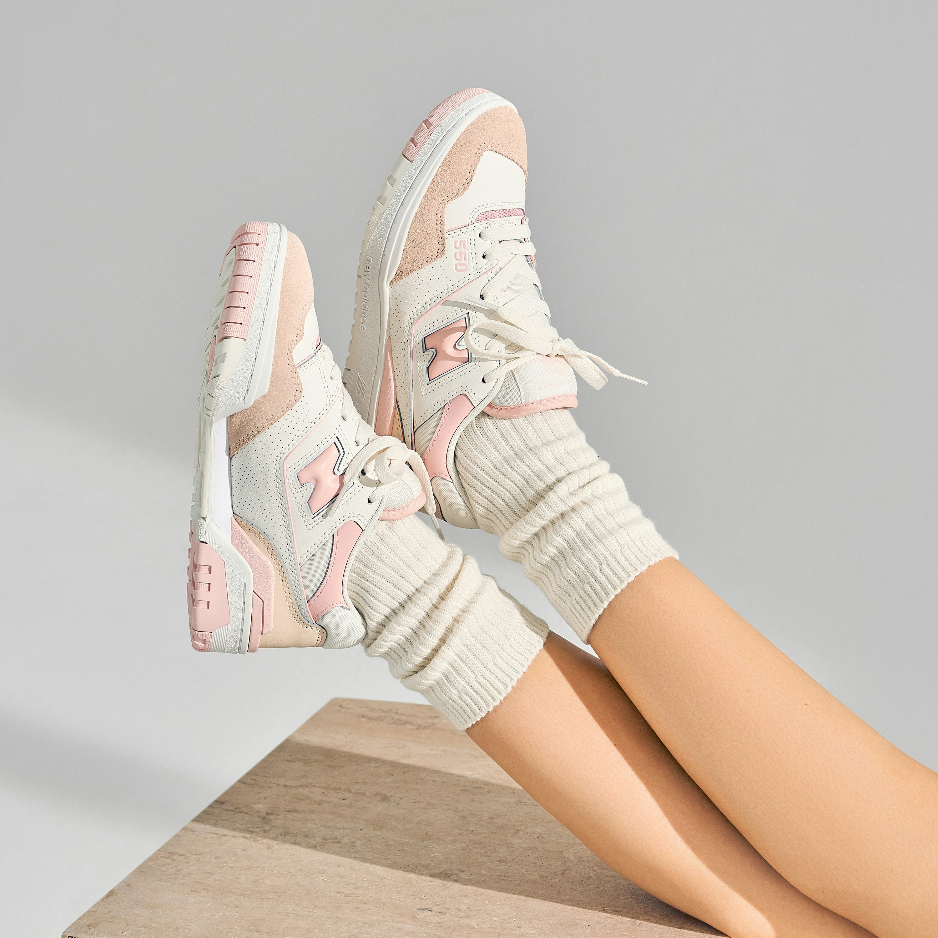 New Balance 550 White Pink Womens