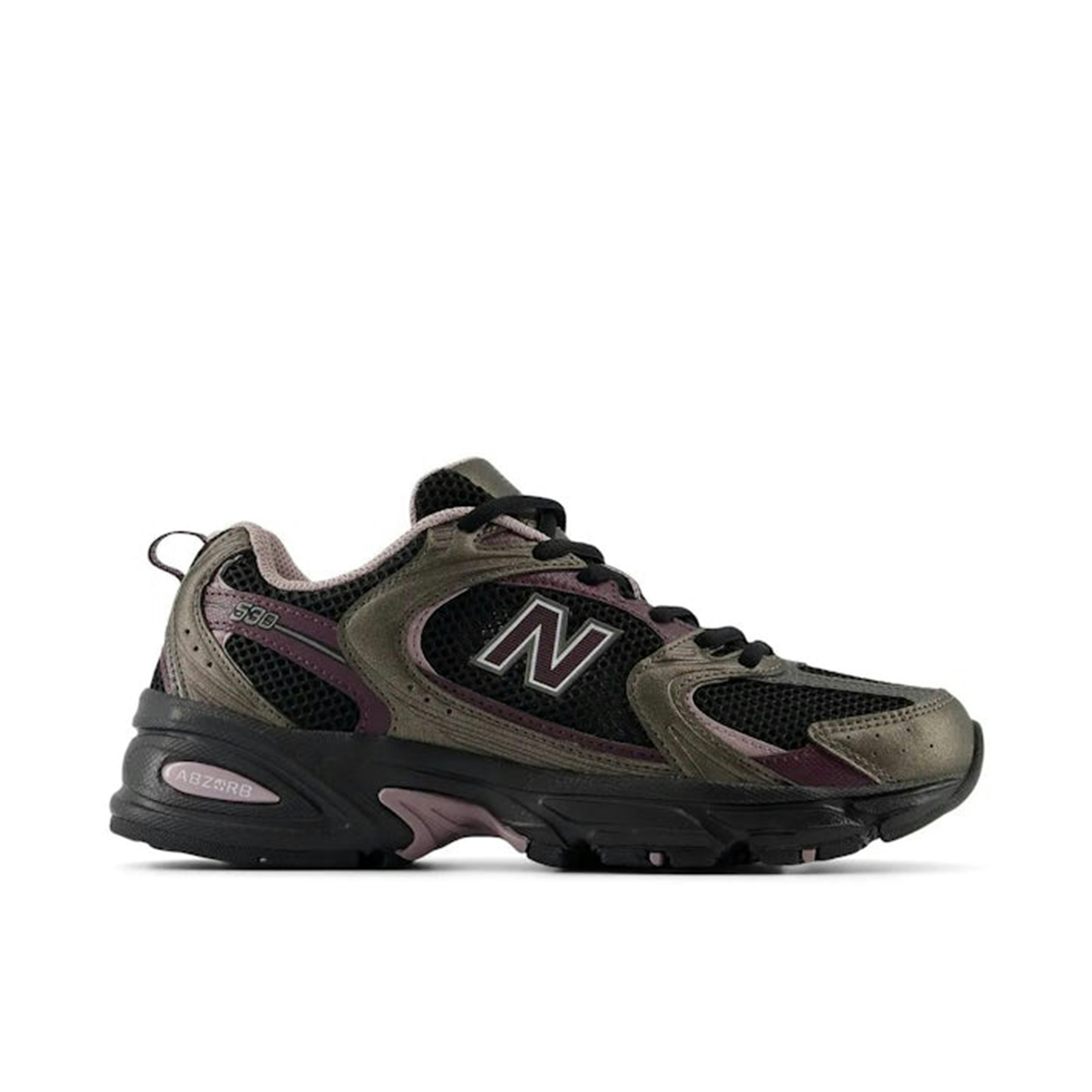 New Balance 530 Black Metallic Plum Brown