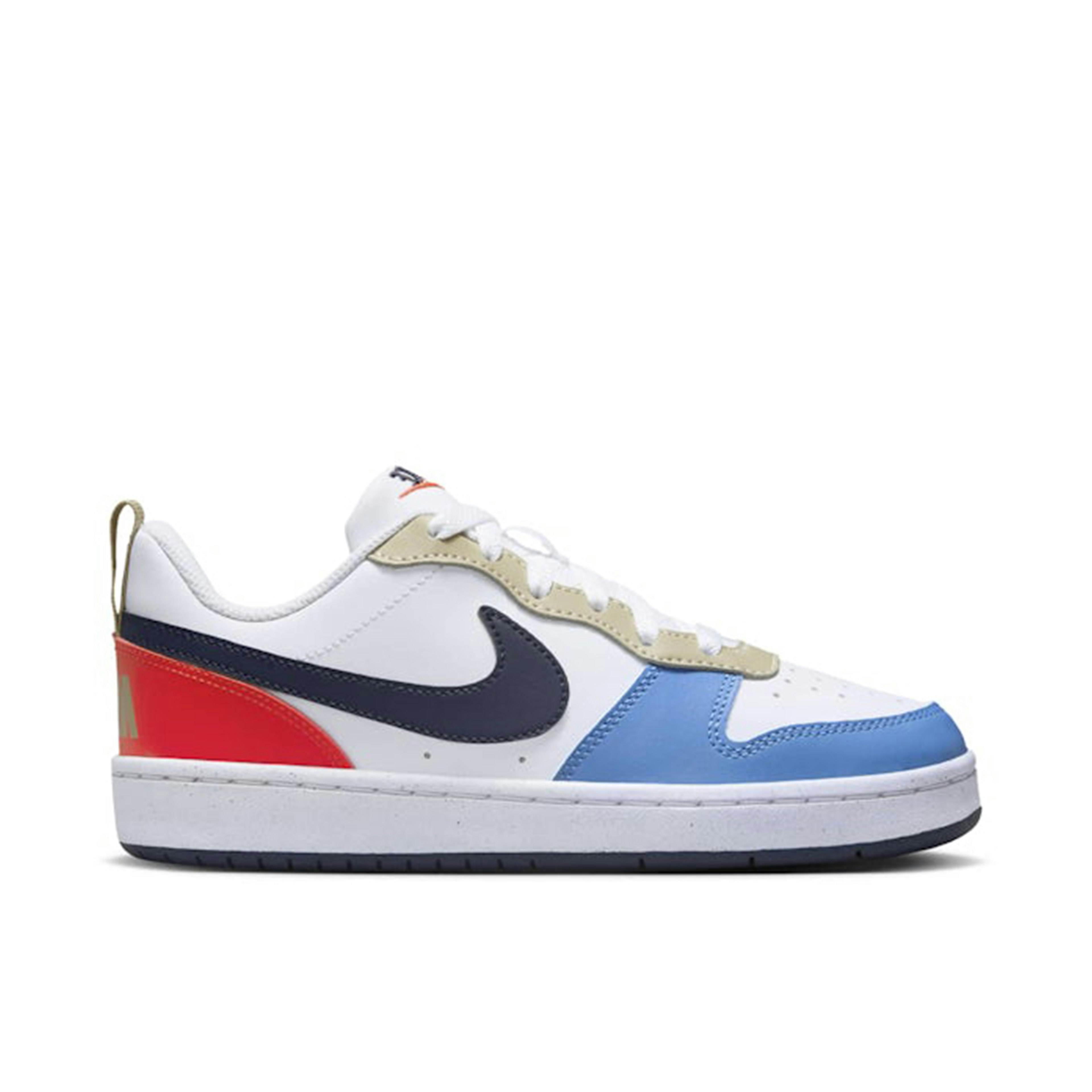 Nike Court Borough Low Recraft White Light Crimson Blue Beyond Thunder Blue GS