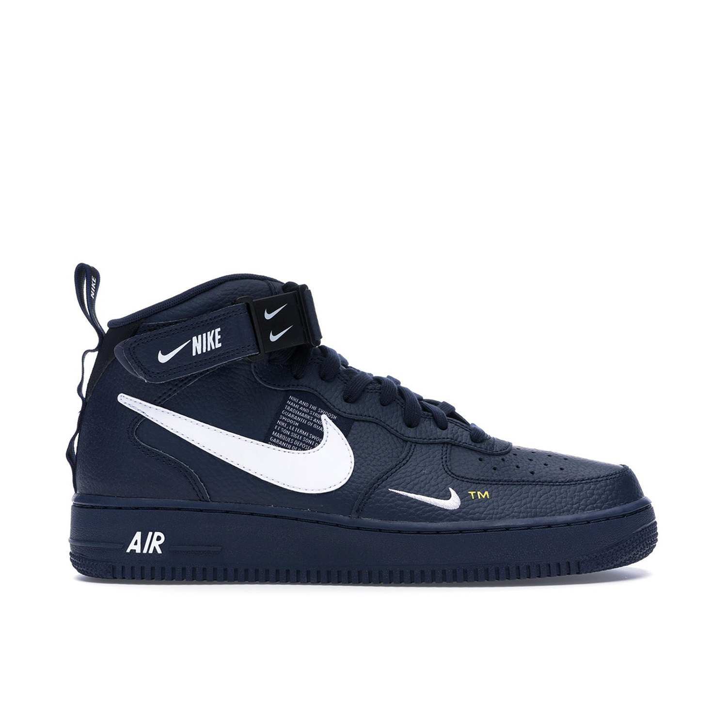 Nike Air Force 1 Mid Utility Navy Blue 804609 403 Laced