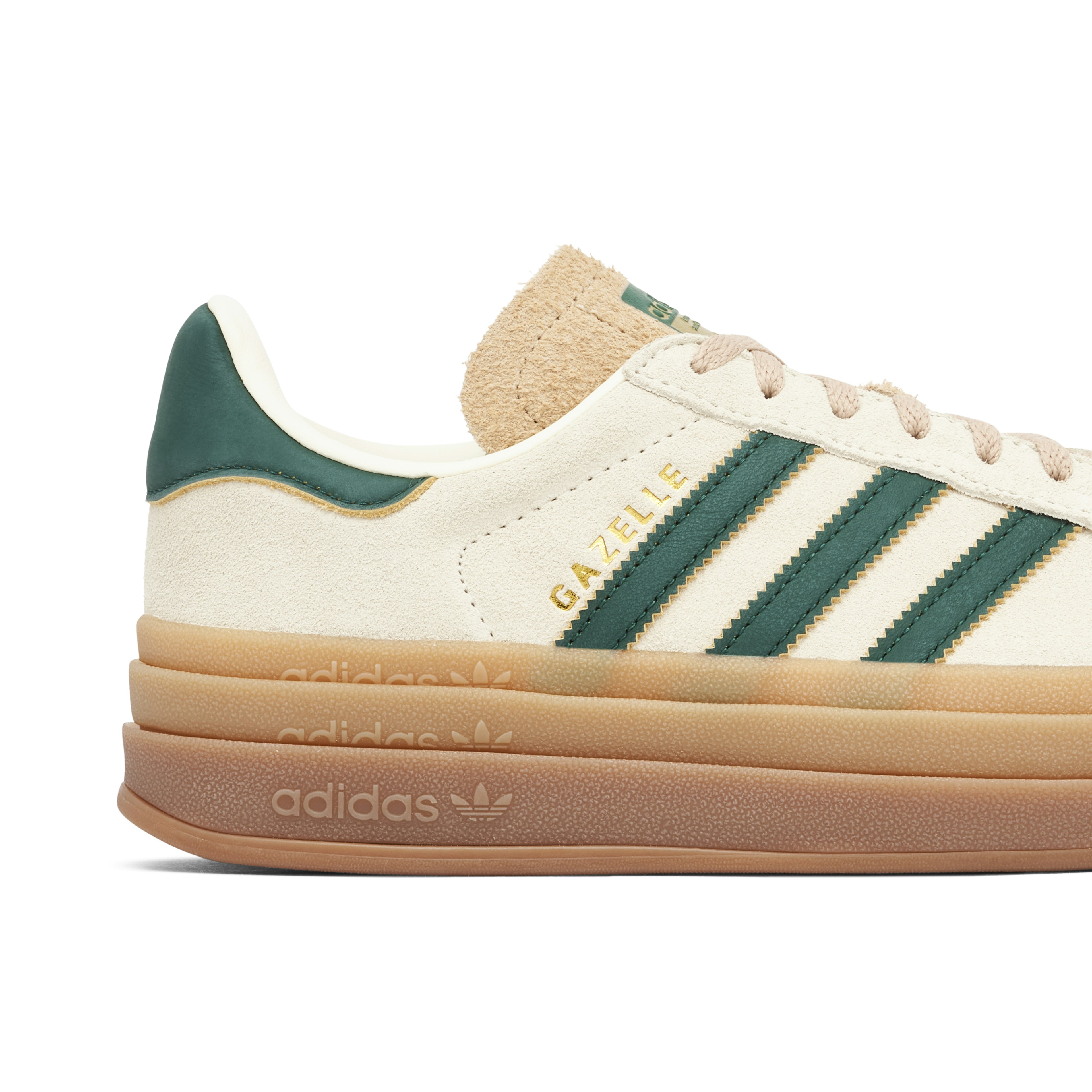 adidas Gazelle Bold Beige Collegiate Green für Damen