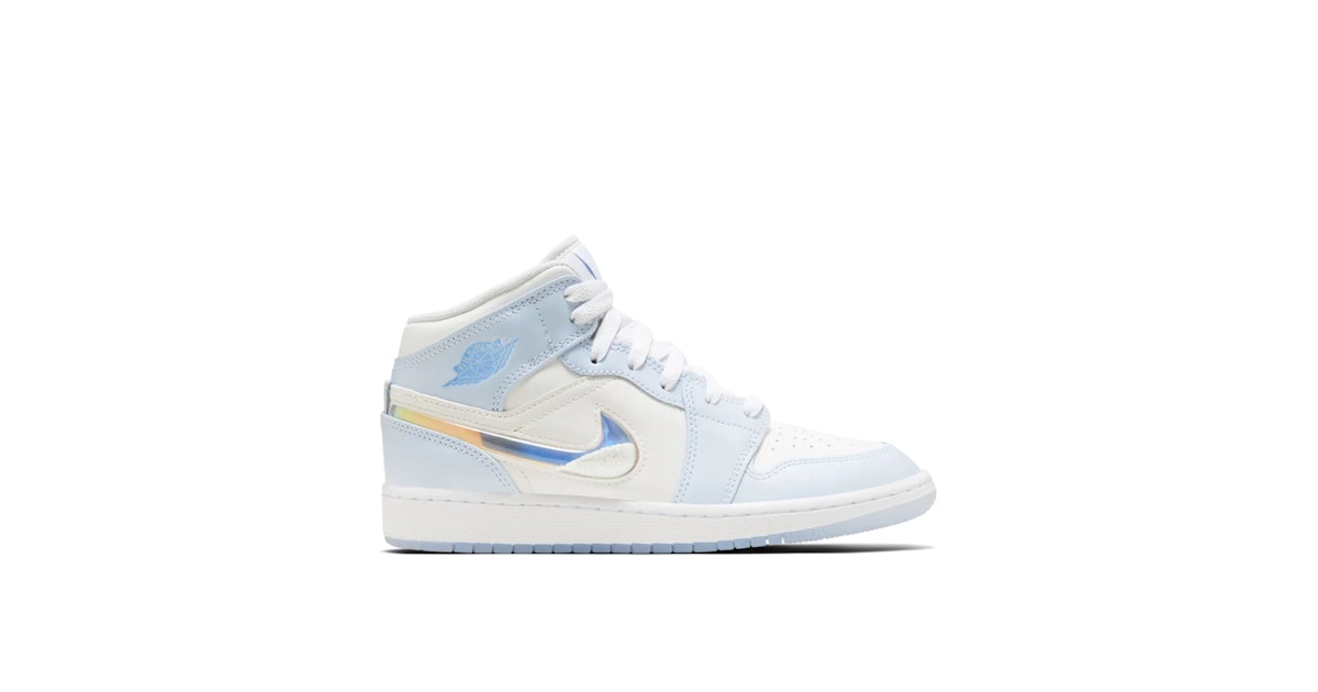 glossy blue jordans