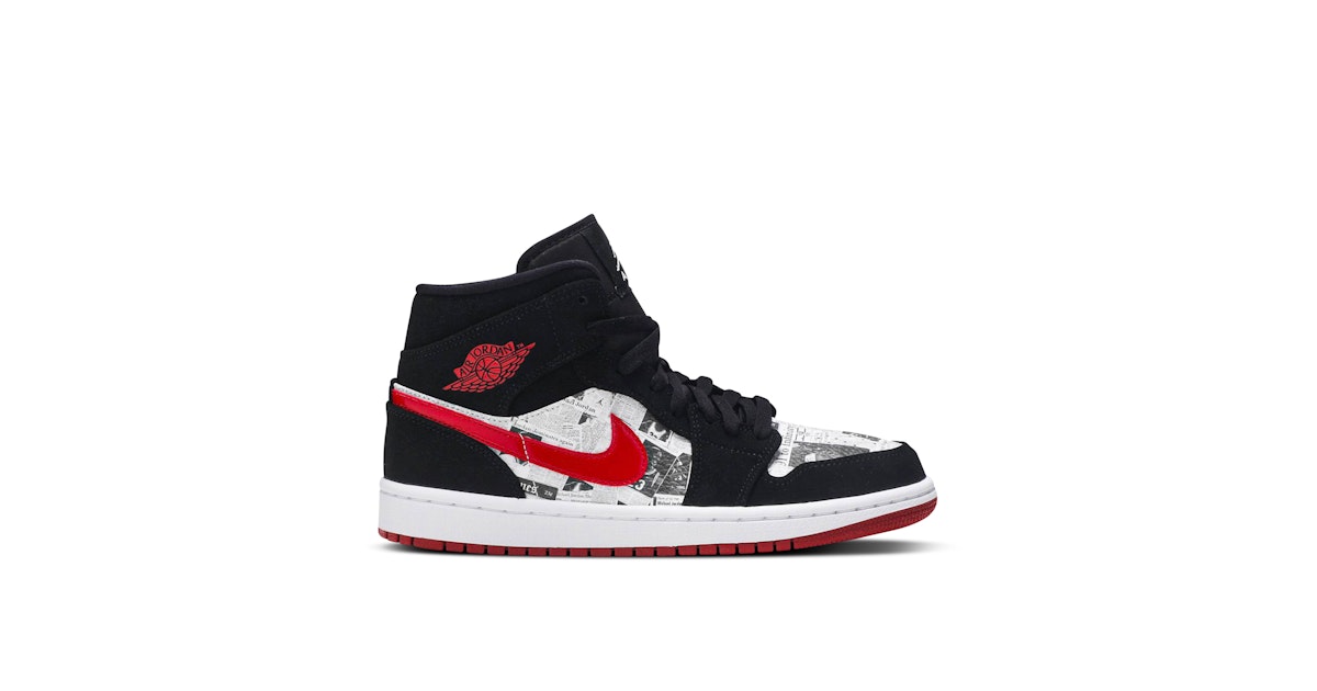 Air Jordan Mid Newspaper Air Times 852542-061 Laced