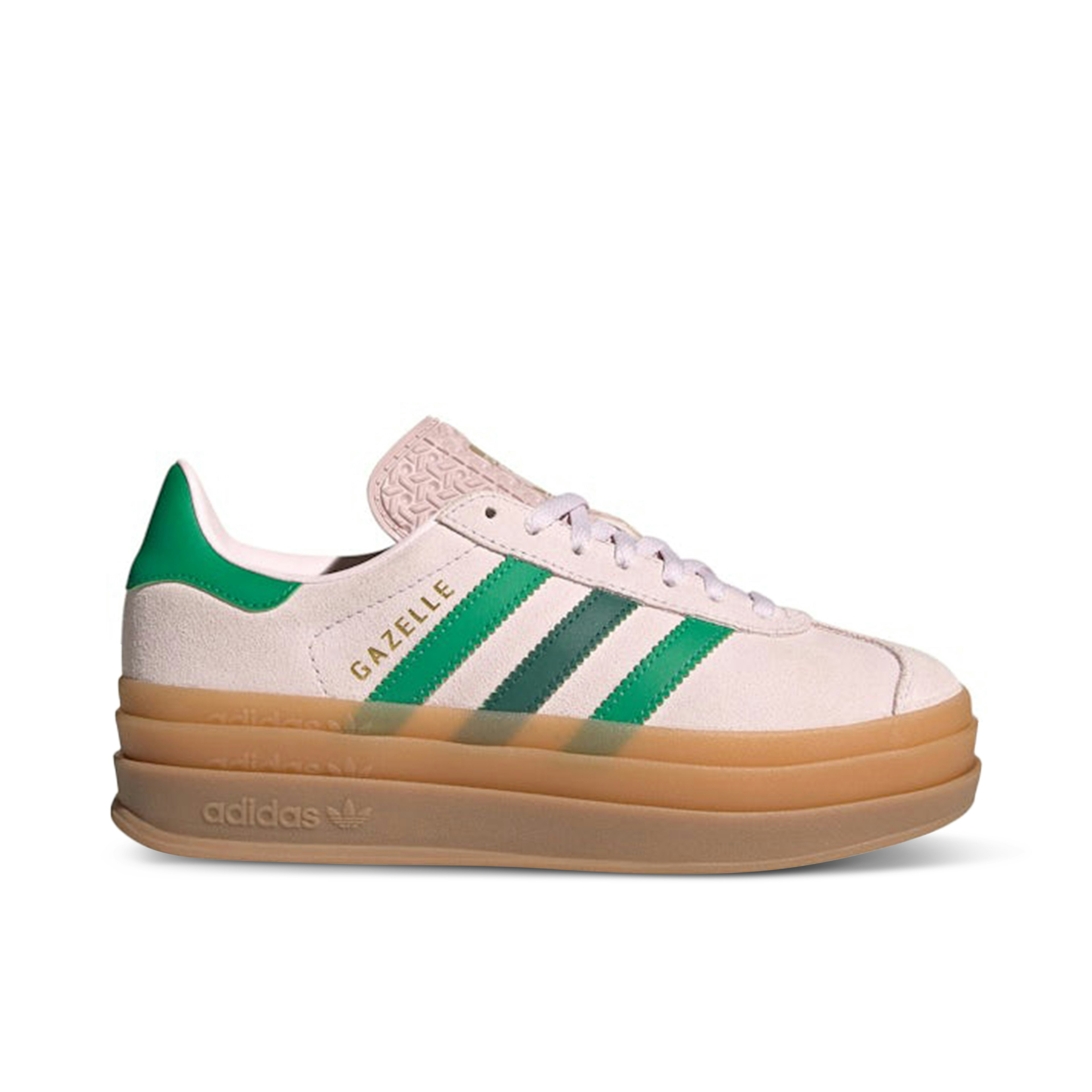 Adidas Gazelle Bold Almost Pink Court Green Gold Metallic GS