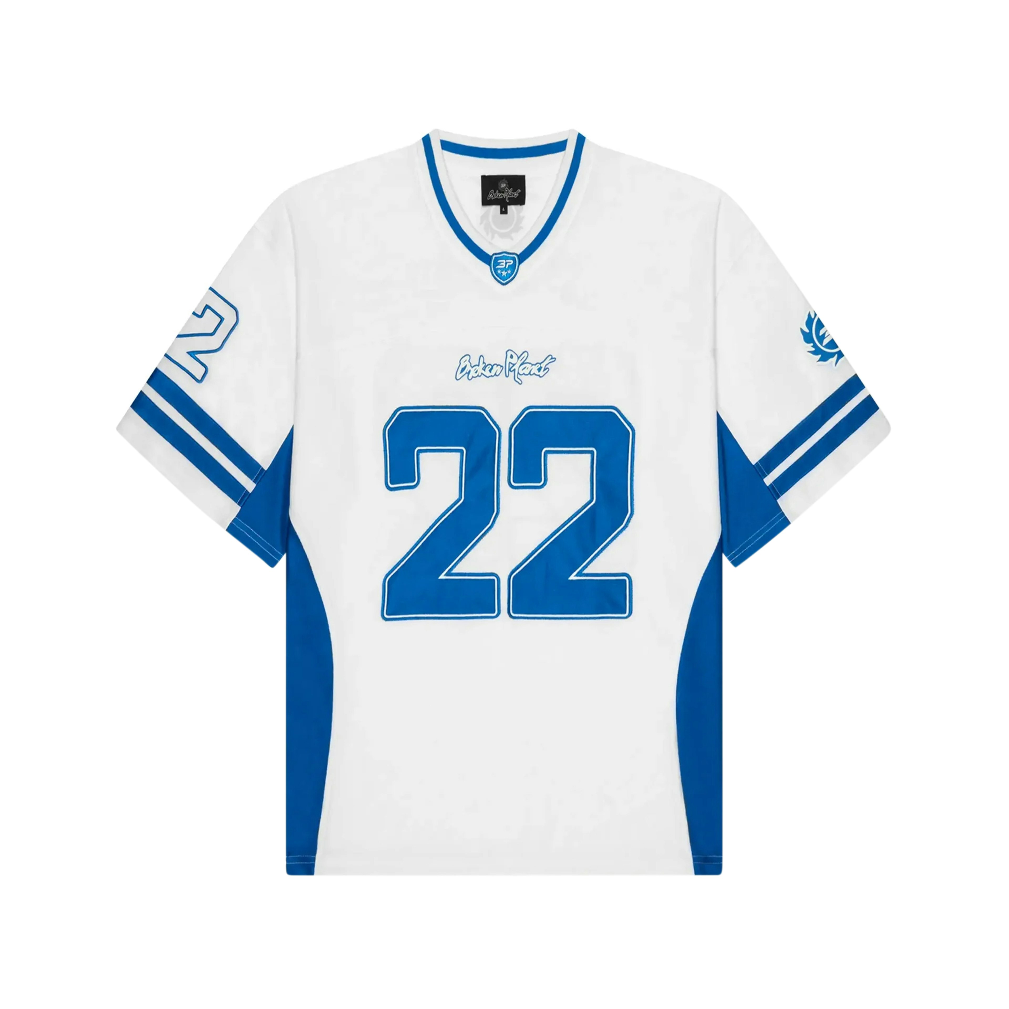 Broken Planet White Blue Football Jersey