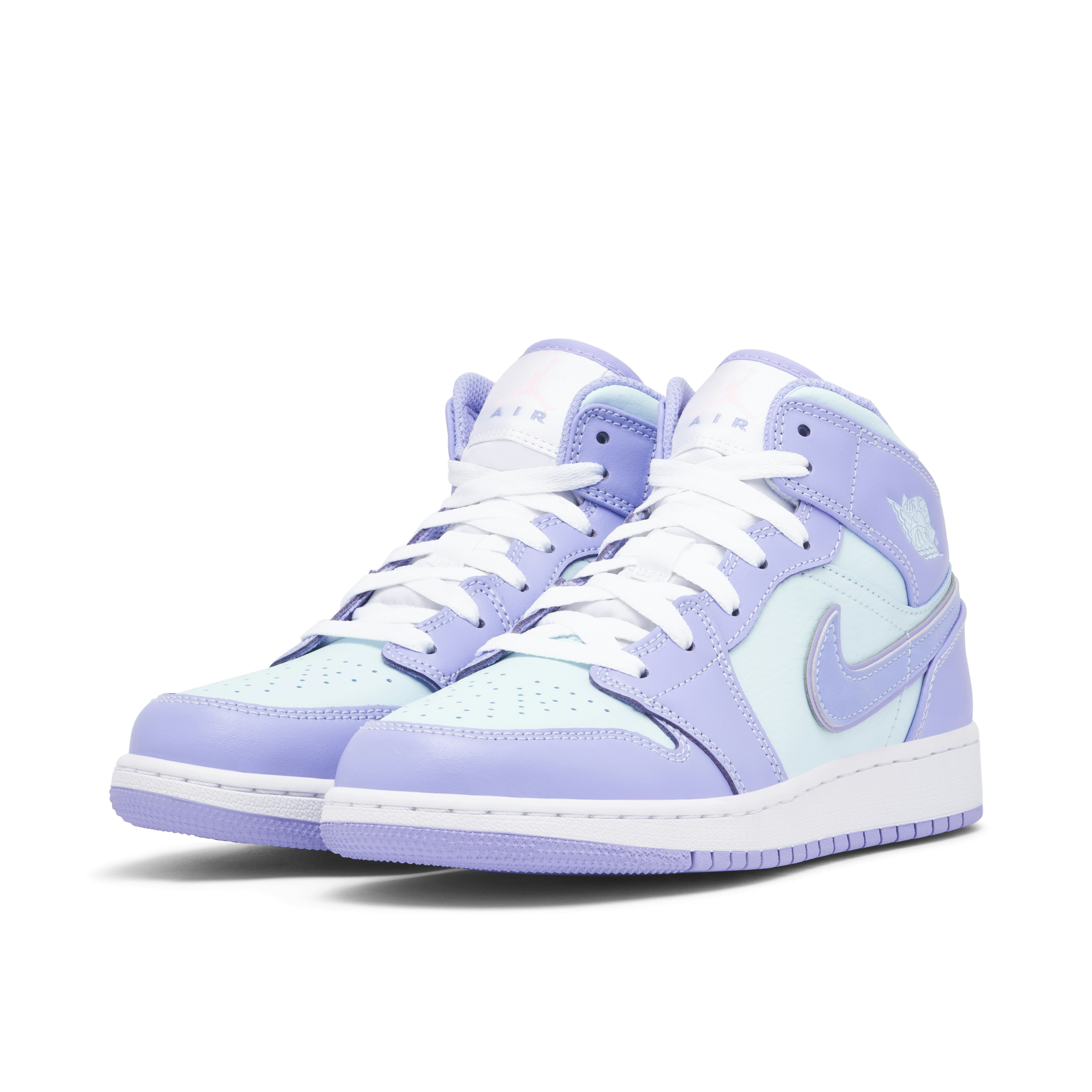 Air Jordan 1 Mid GS Purple Aqua