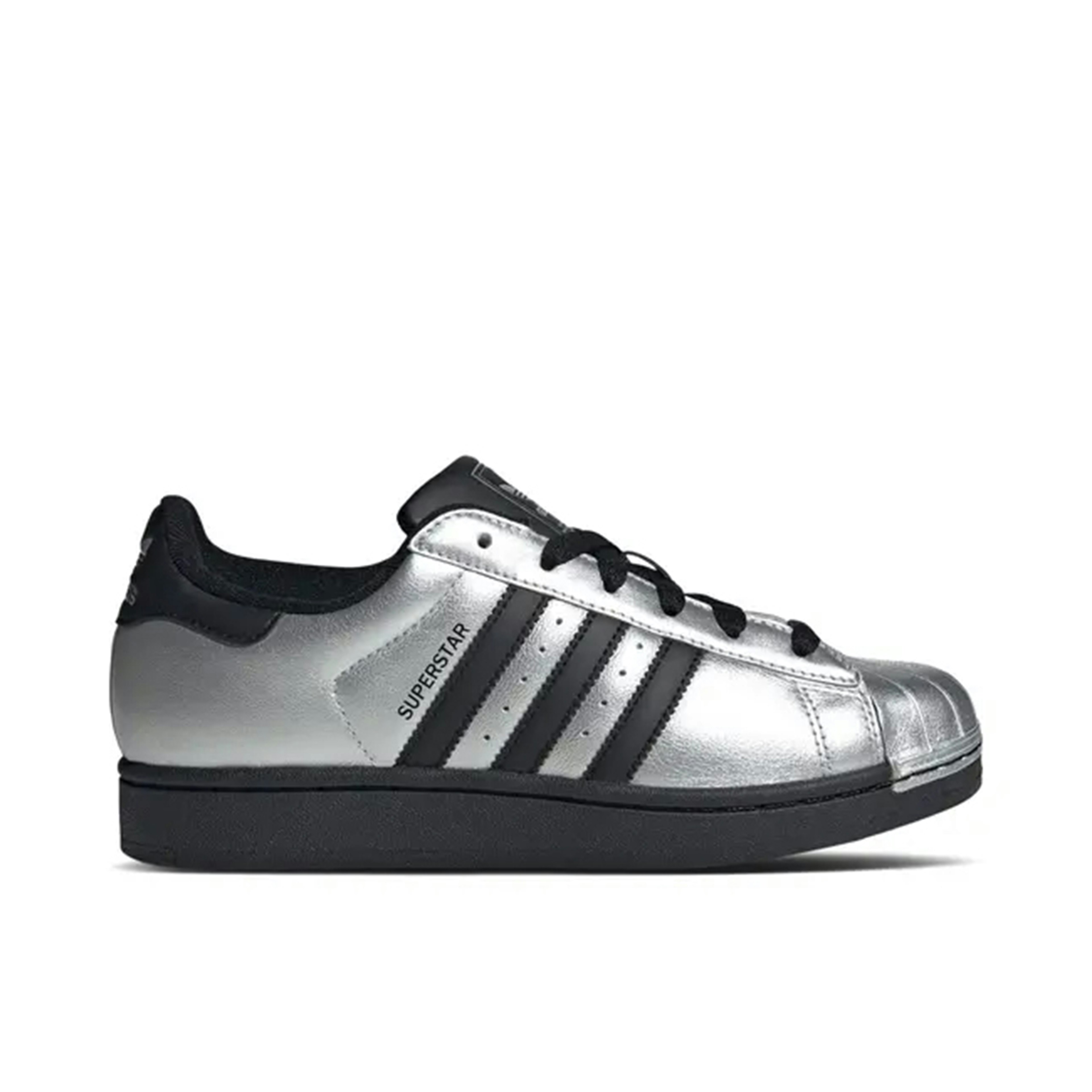 Adidas Superstar II Silver Metallic Black Womens
