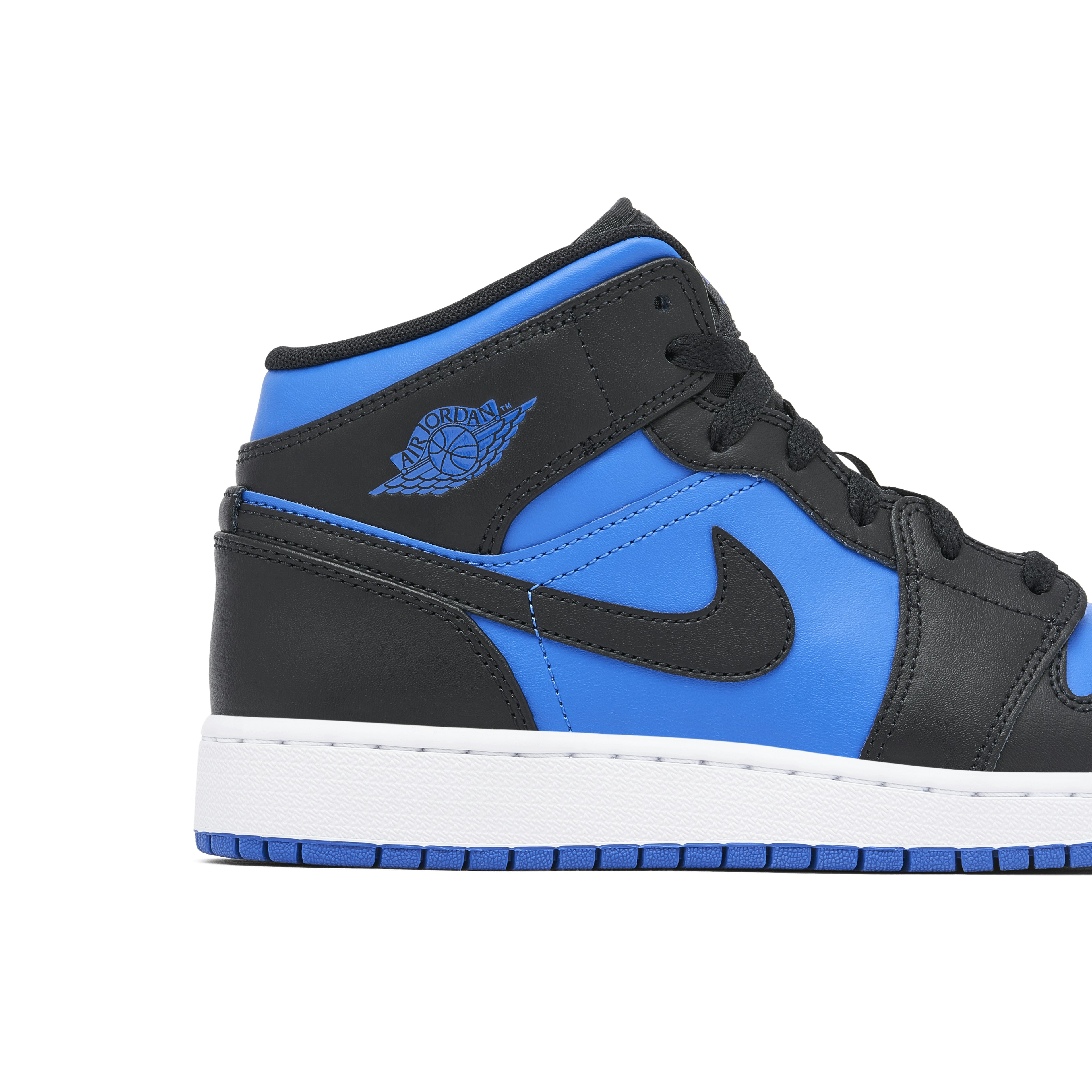 Air Jordan 1 Mid Black Royal Metallic GS