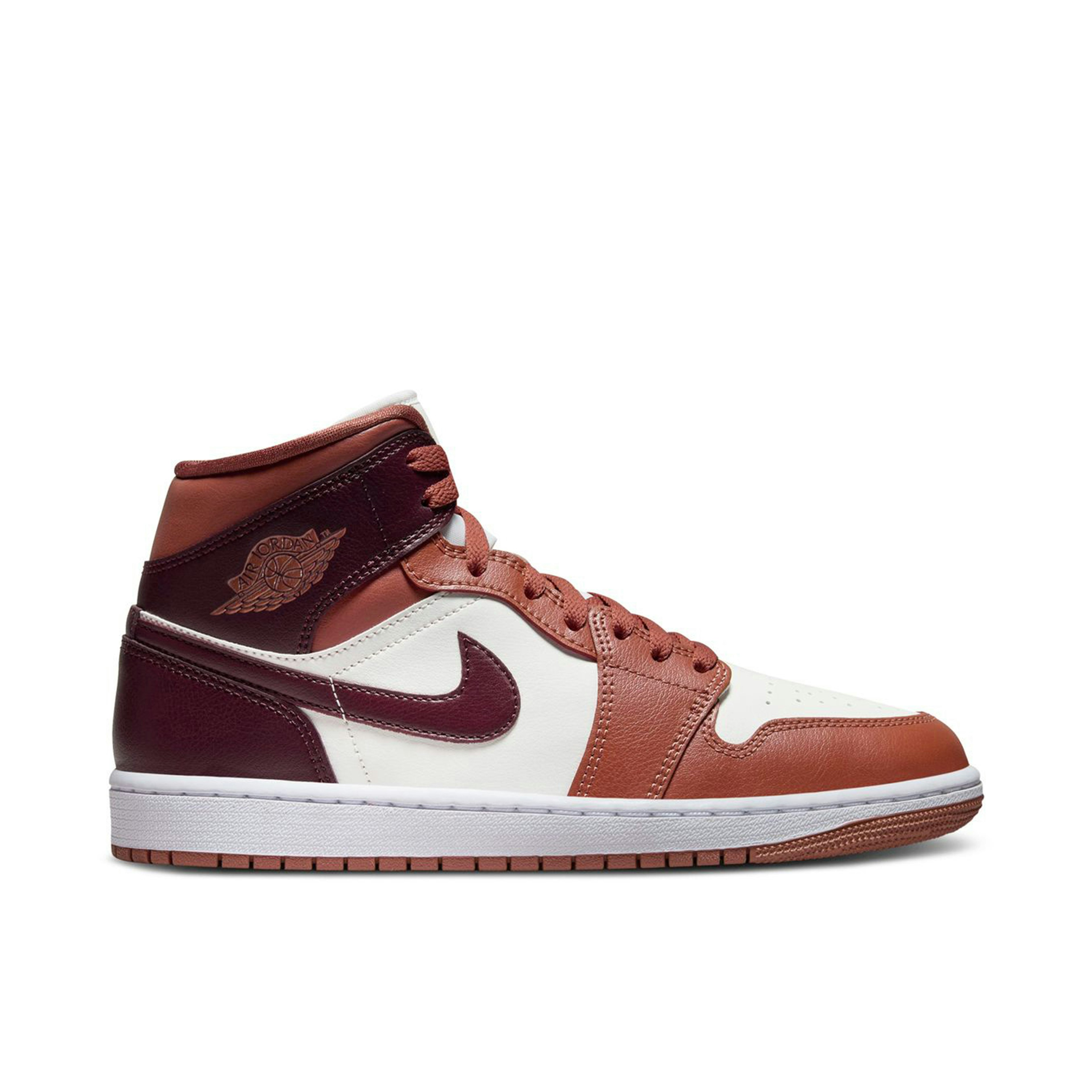 Air Jordan 1 Mid Dusty Peach Night Maroon Womens