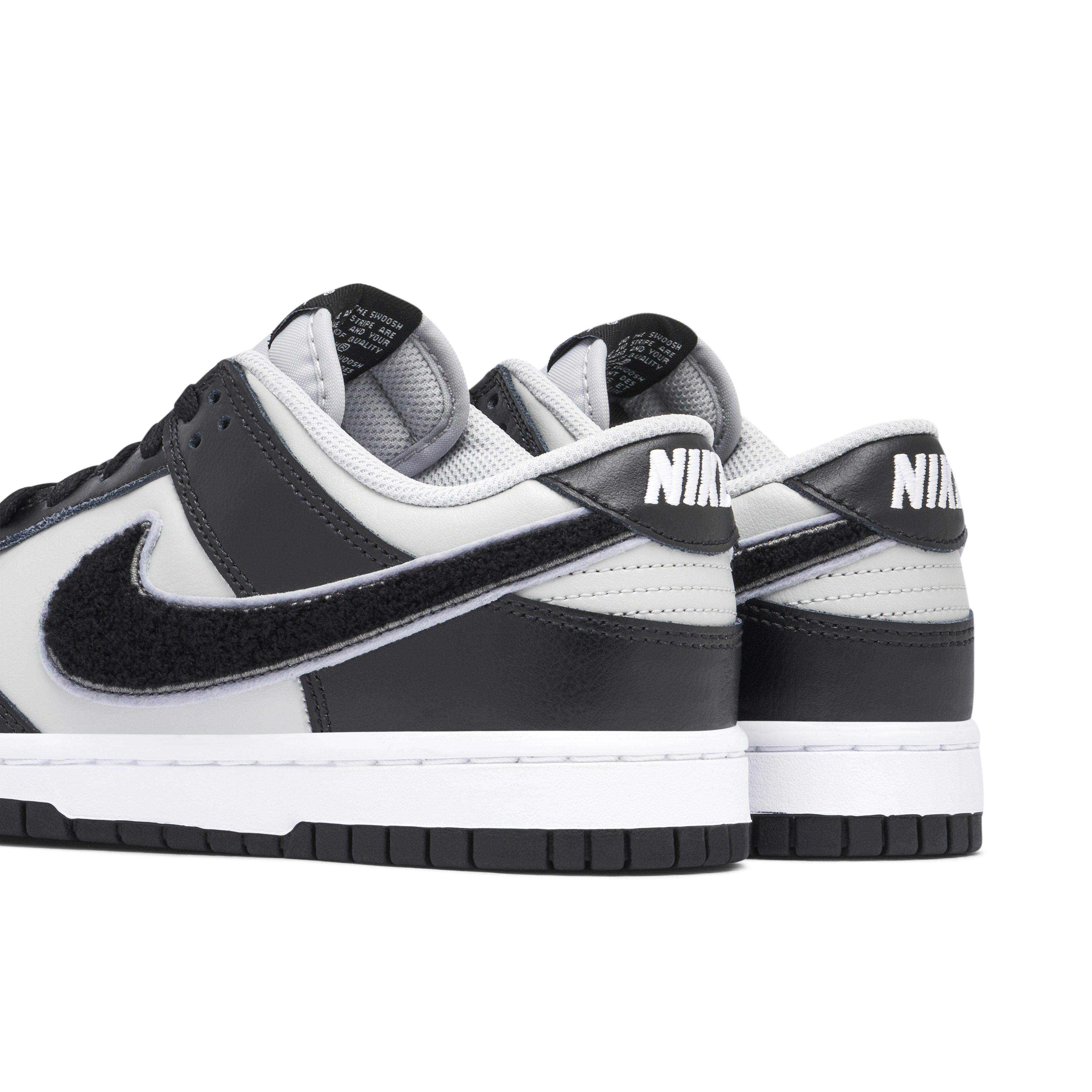 Nike Dunk Low Chenille Swoosh Black Grey