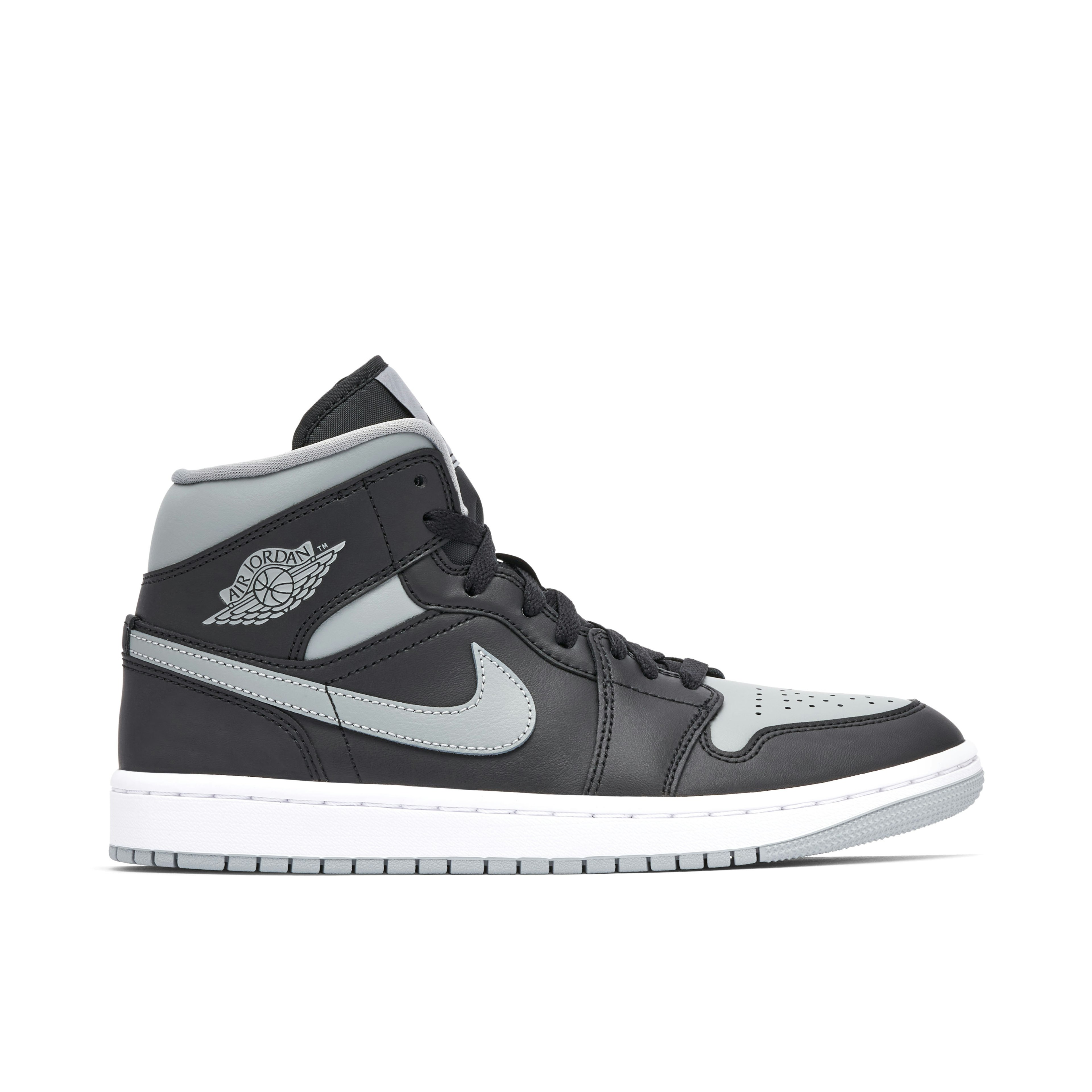 Air Jordan 1 Mid Shadow Black Grey Womens