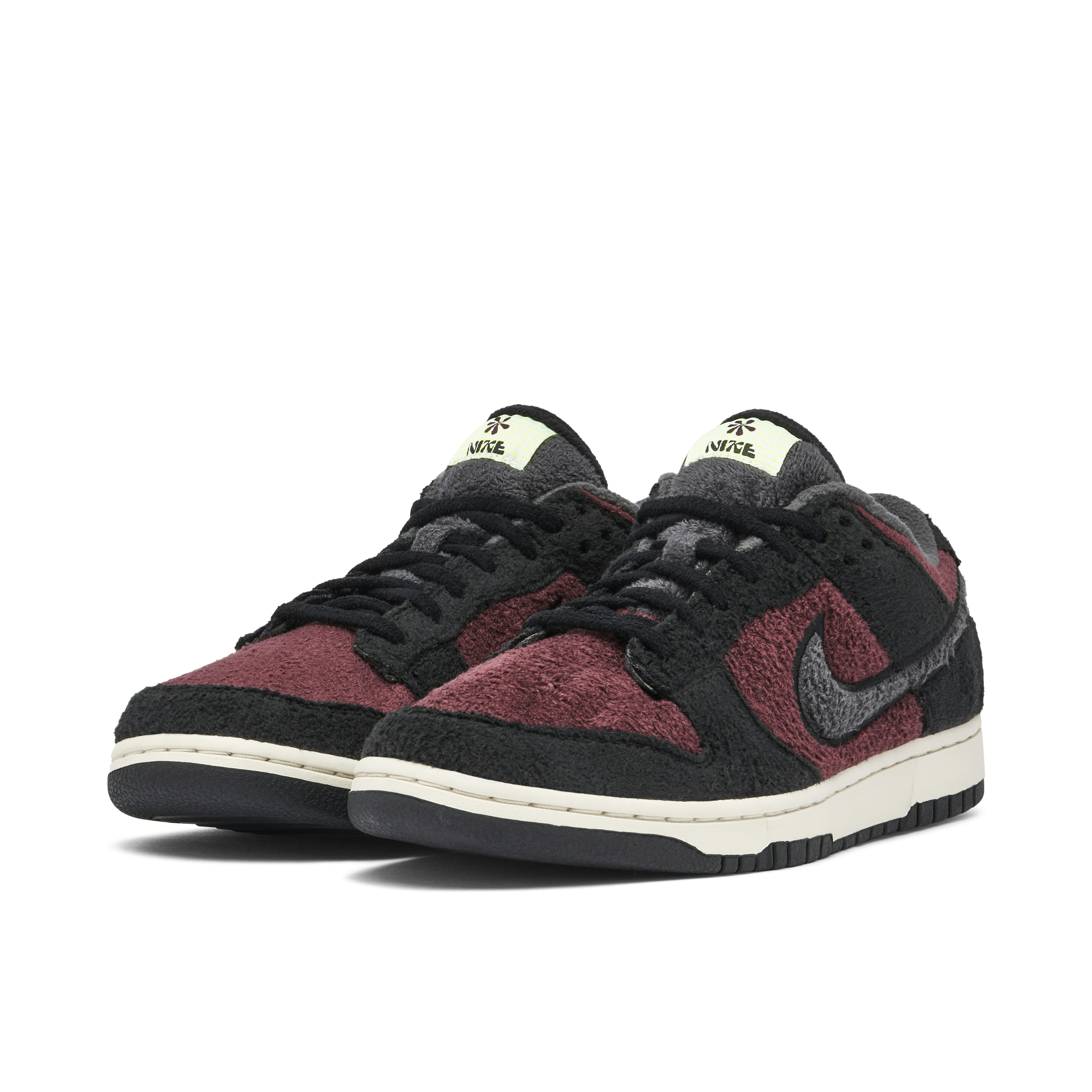 Nike Dunk Low Fleece Black Maroon