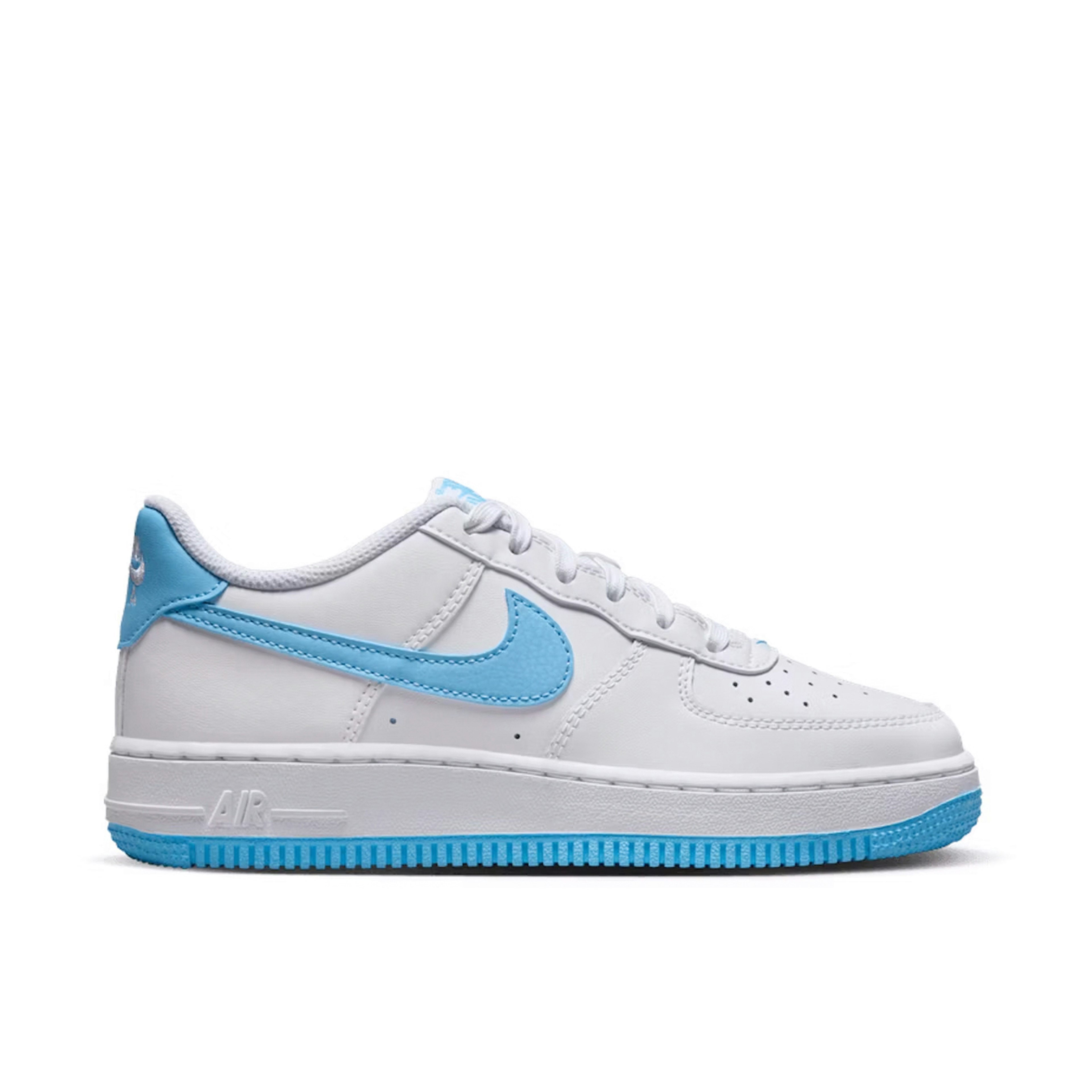 Nike Air Force 1 Low White Aquarius Blue GS
