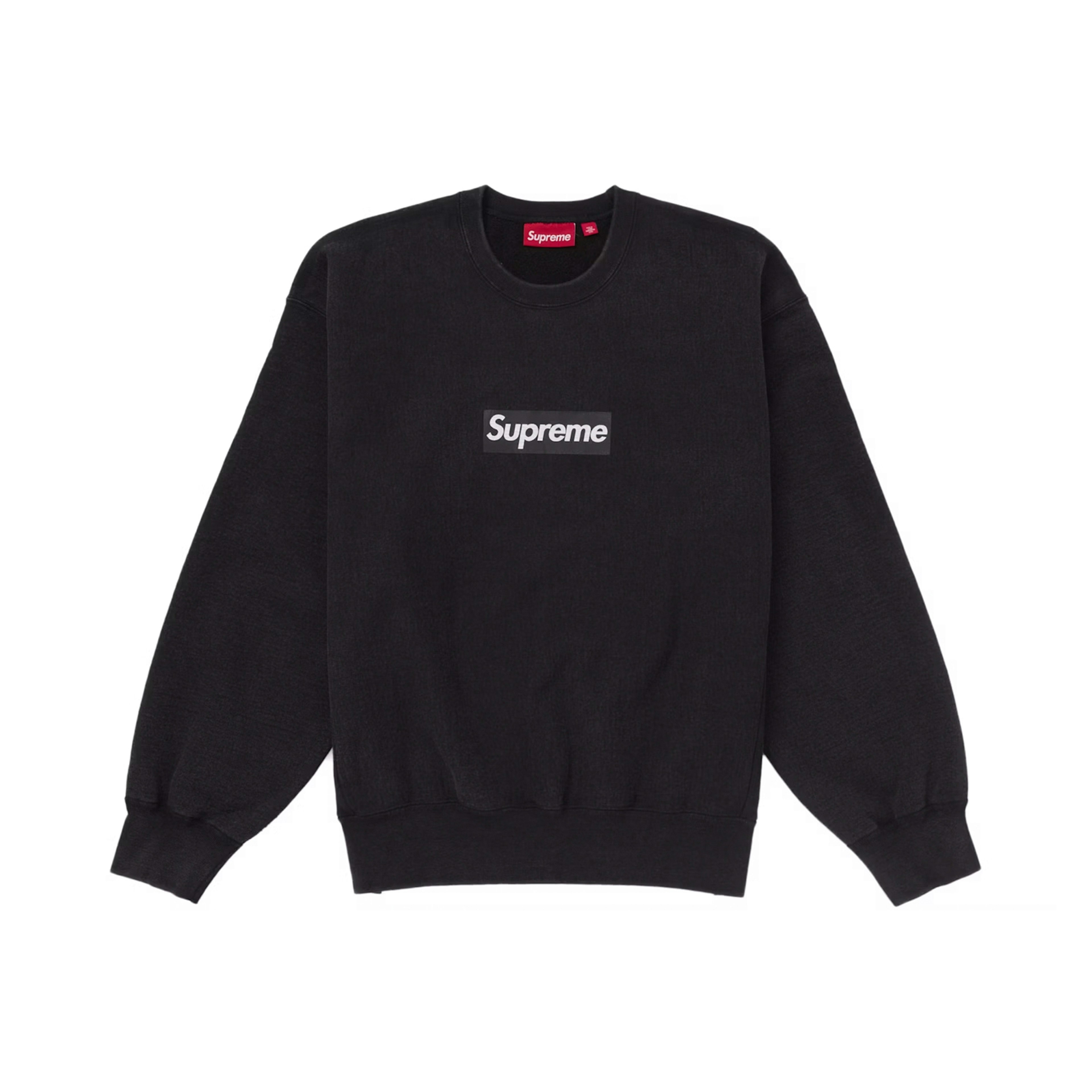 Supreme Washed Box Logo Crewneck Black