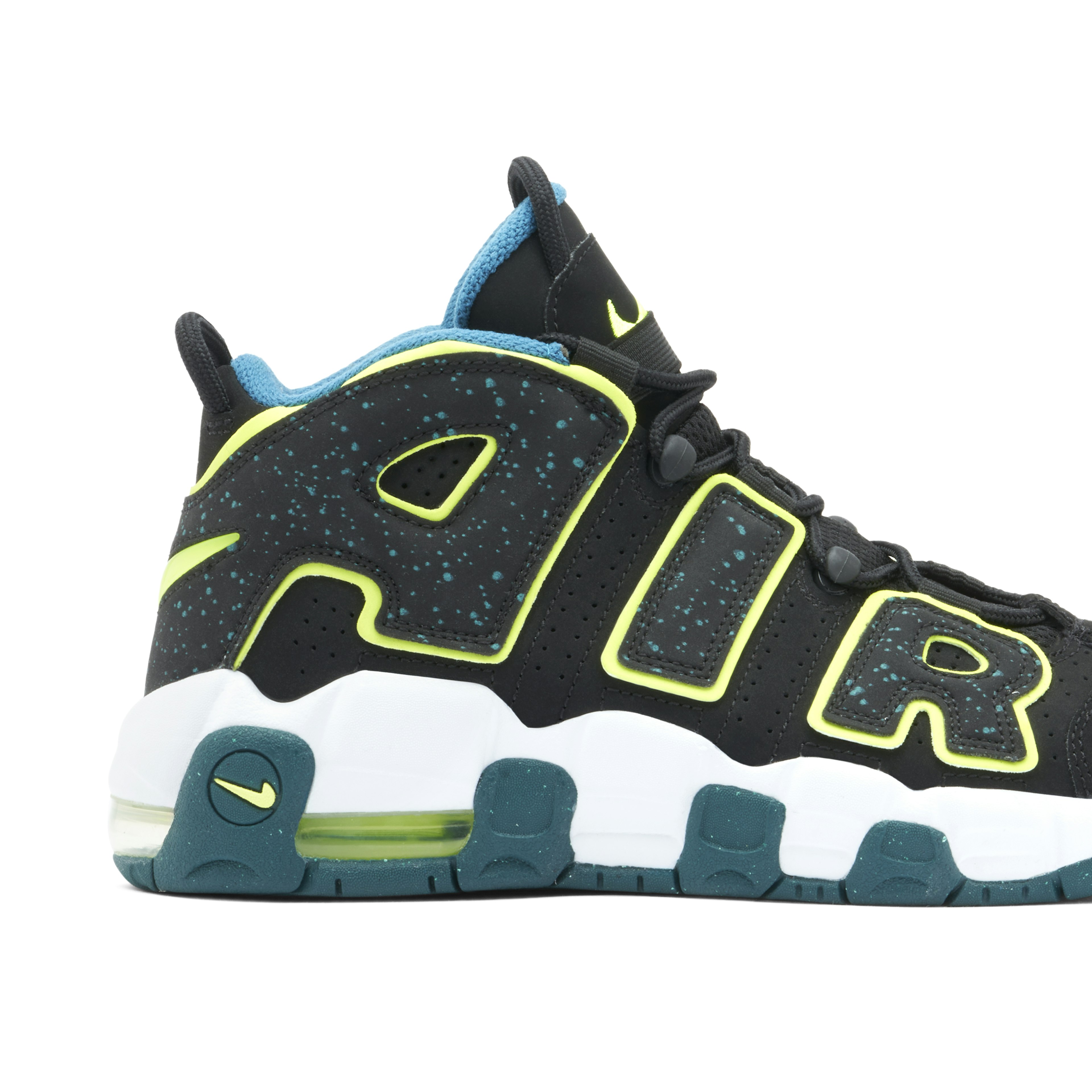 Nike Air More Uptempo Low Black Geode Teal GS