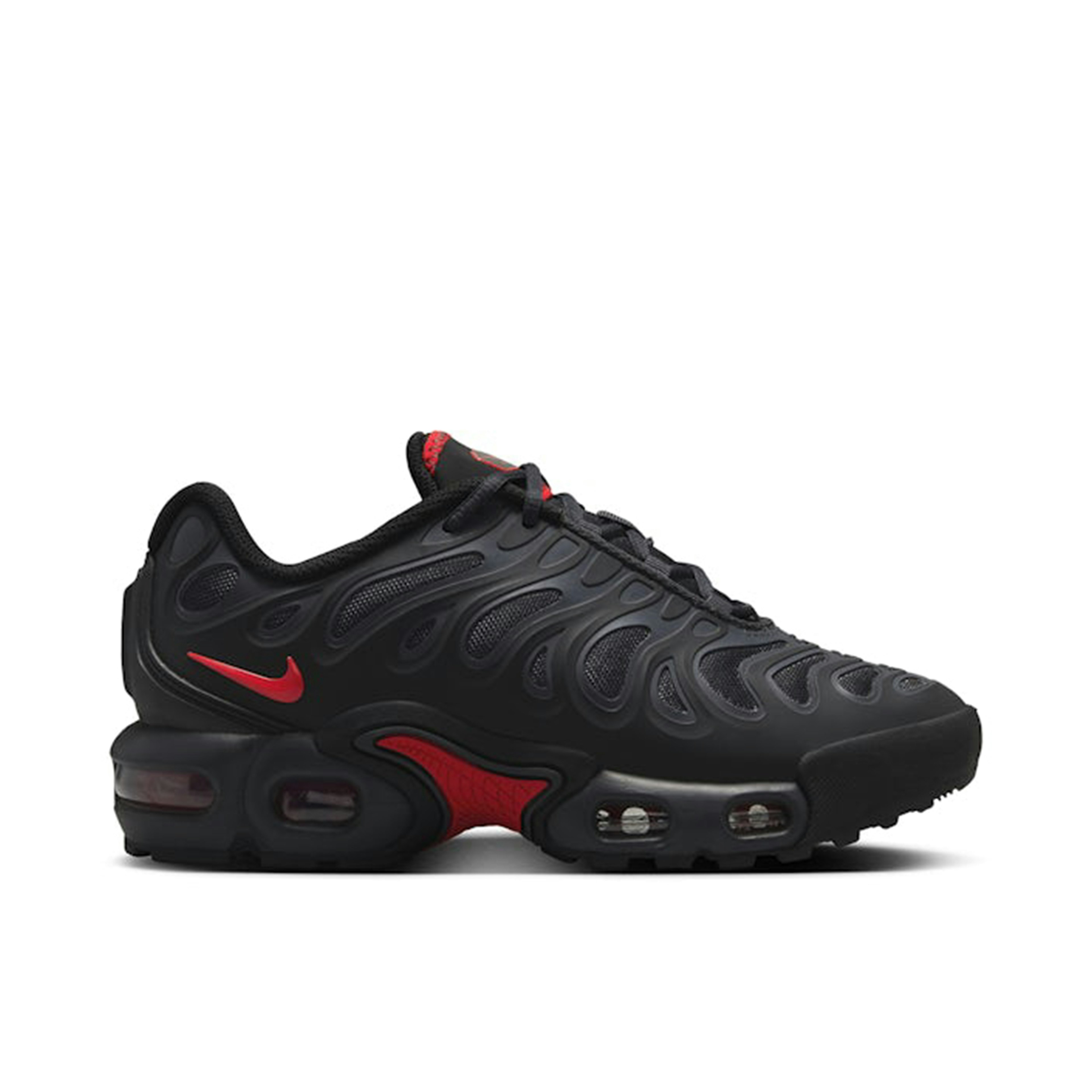 Nike Air Max Plus Drift Black Dark Smoke Grey University Red GS