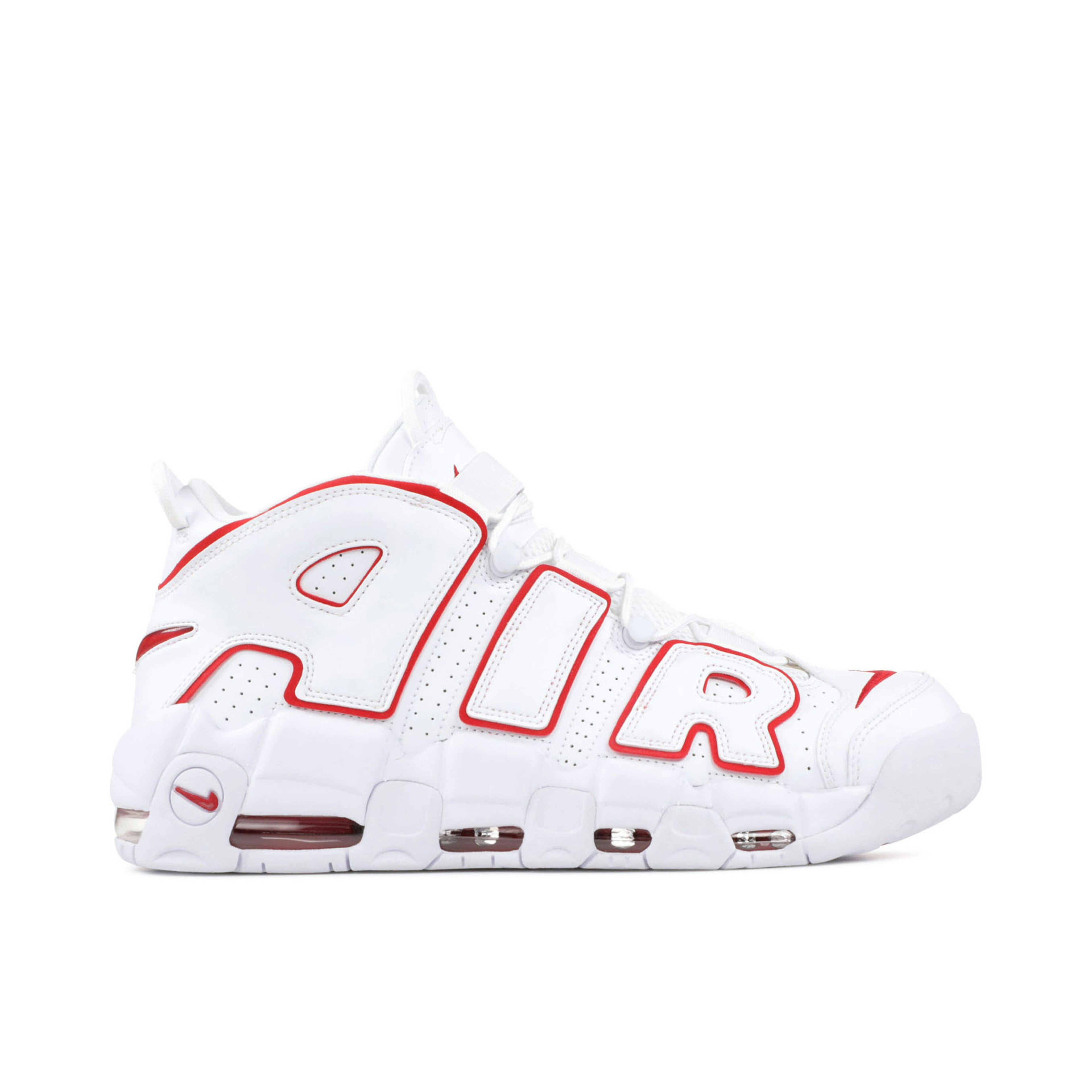 Air More Uptempo White Varsity Red