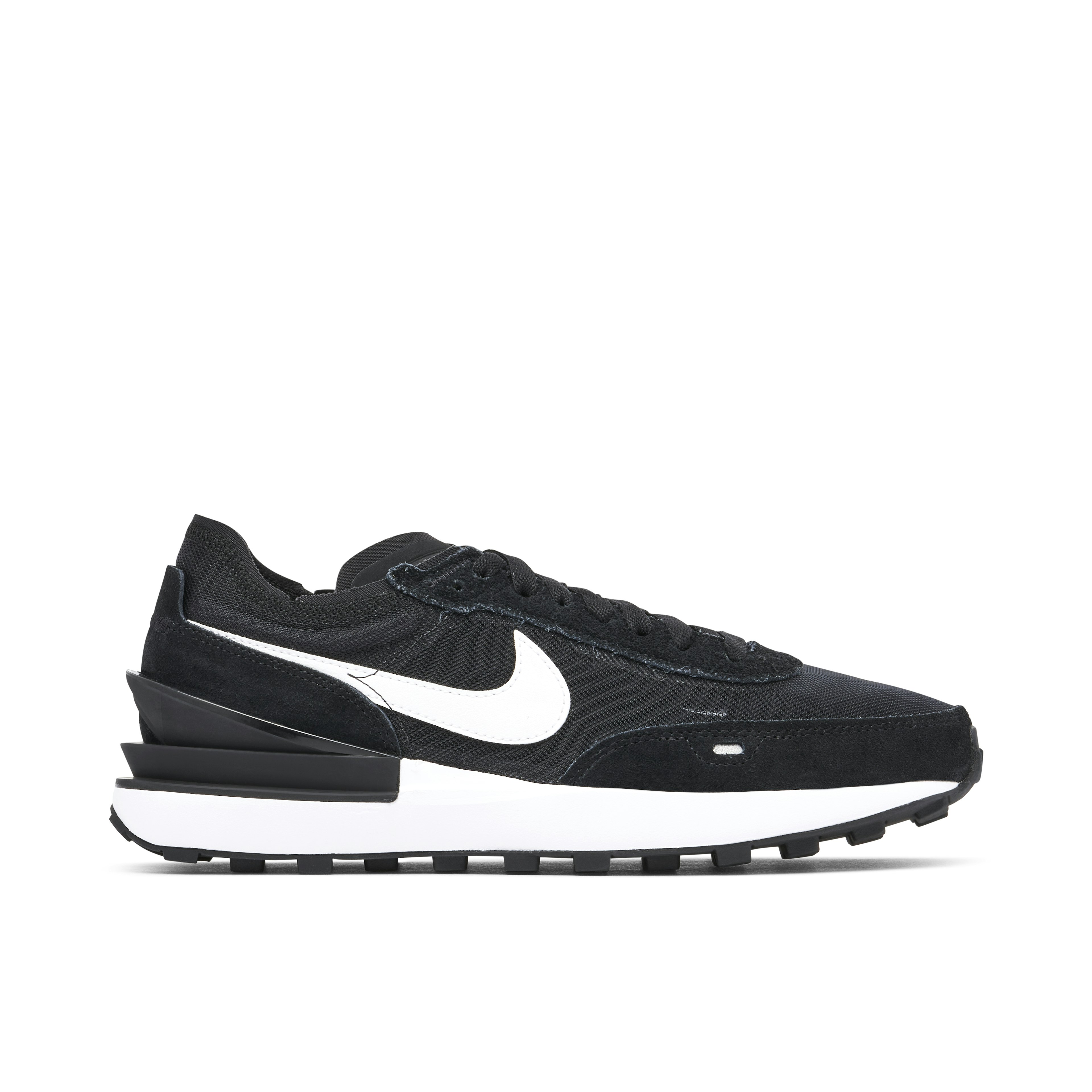 Nike Waffle One Black White Swoosh