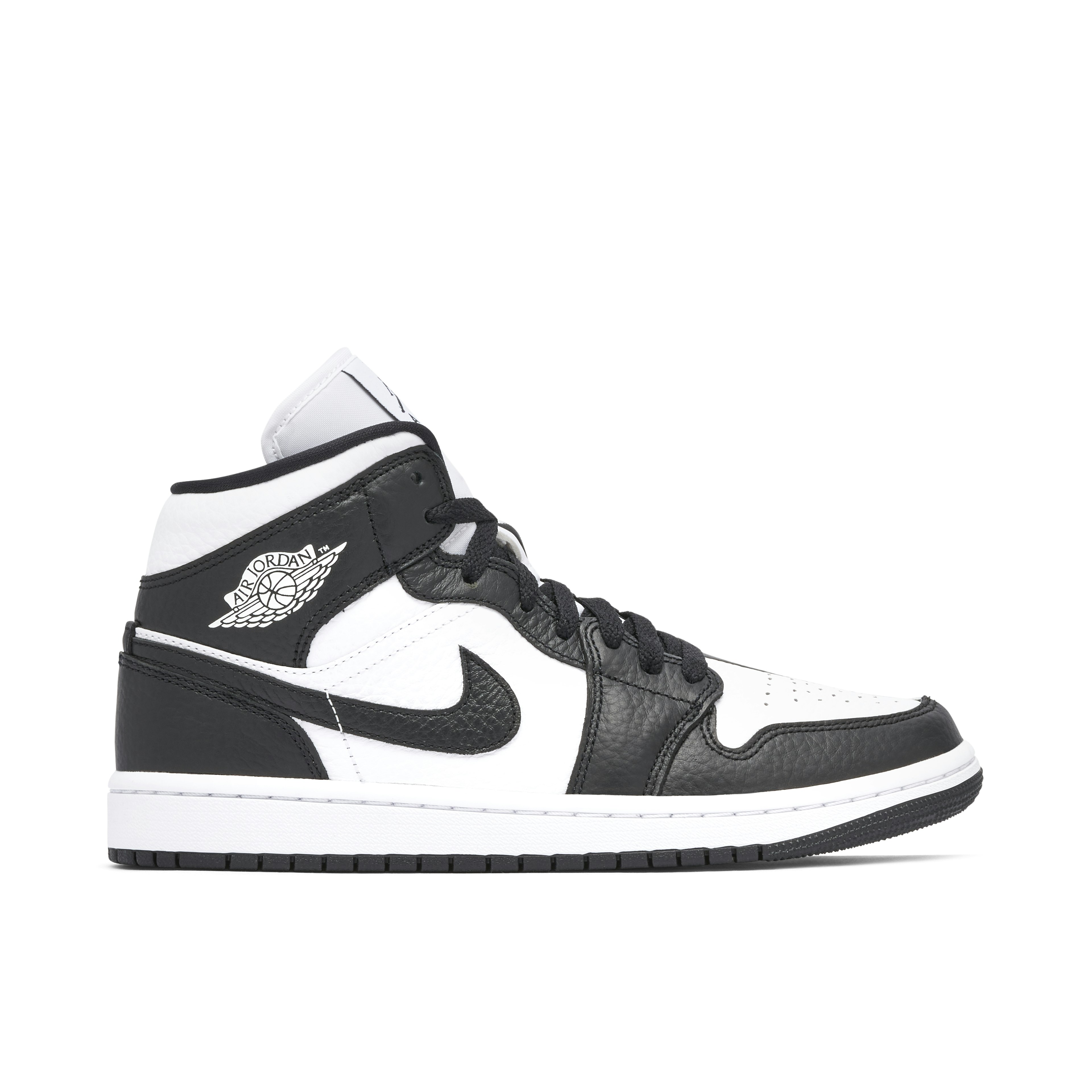 Air Jordan 1 Mid Split Black White Womens Two Tone