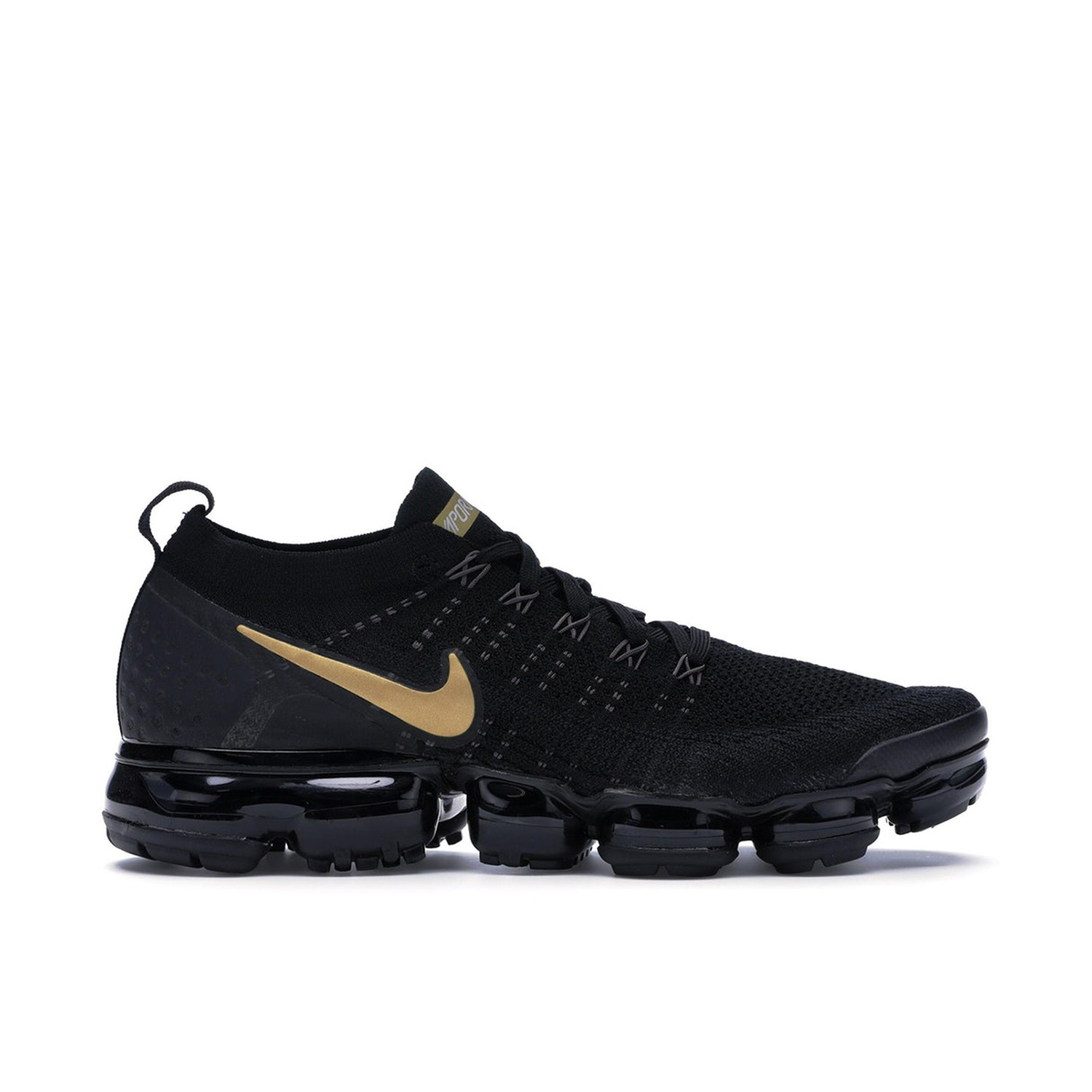 Nike Air VaporMax 2 Black Gold Womens 942843 012 Laced