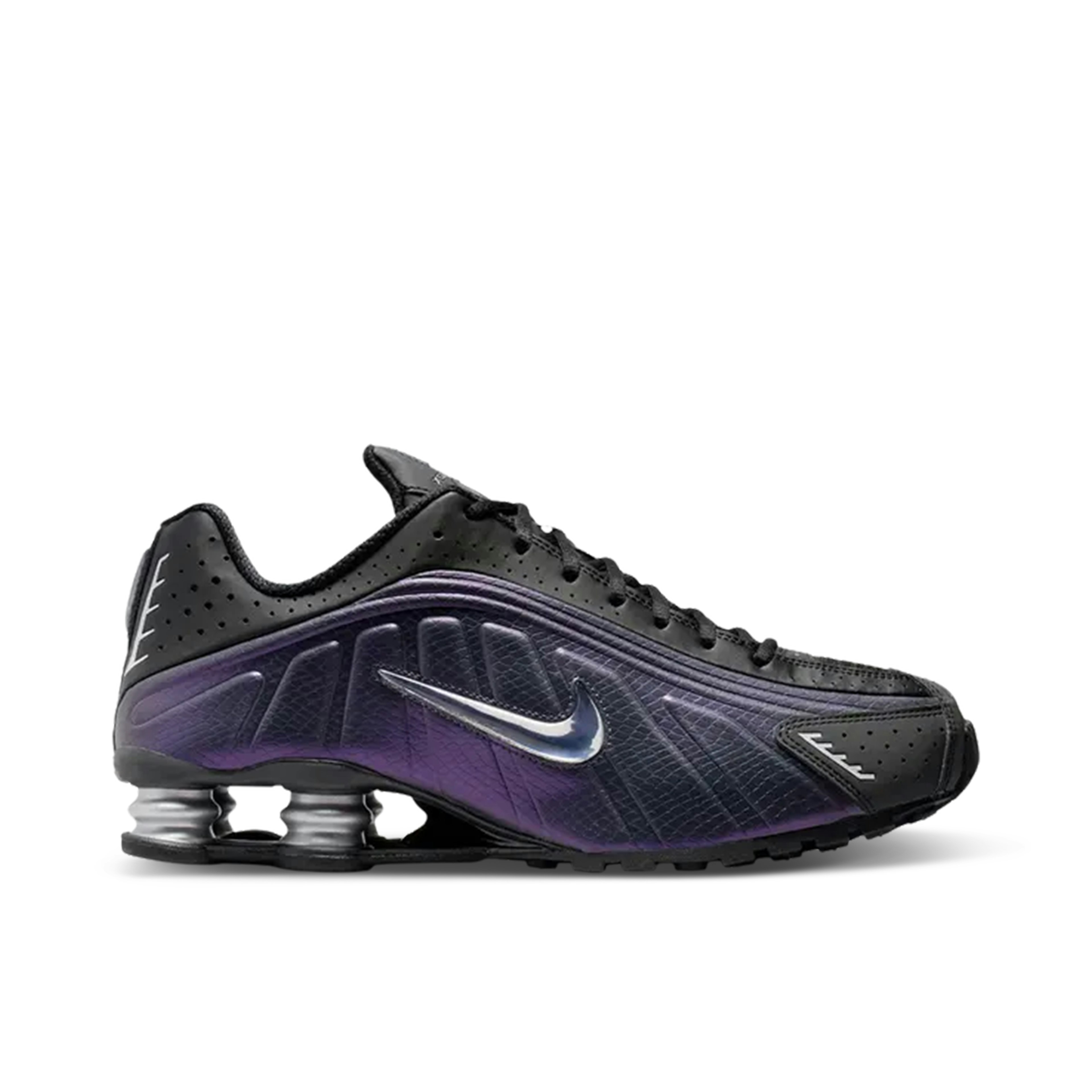 Nike Shox R4 Black Metallic Silver Purple Dynasty