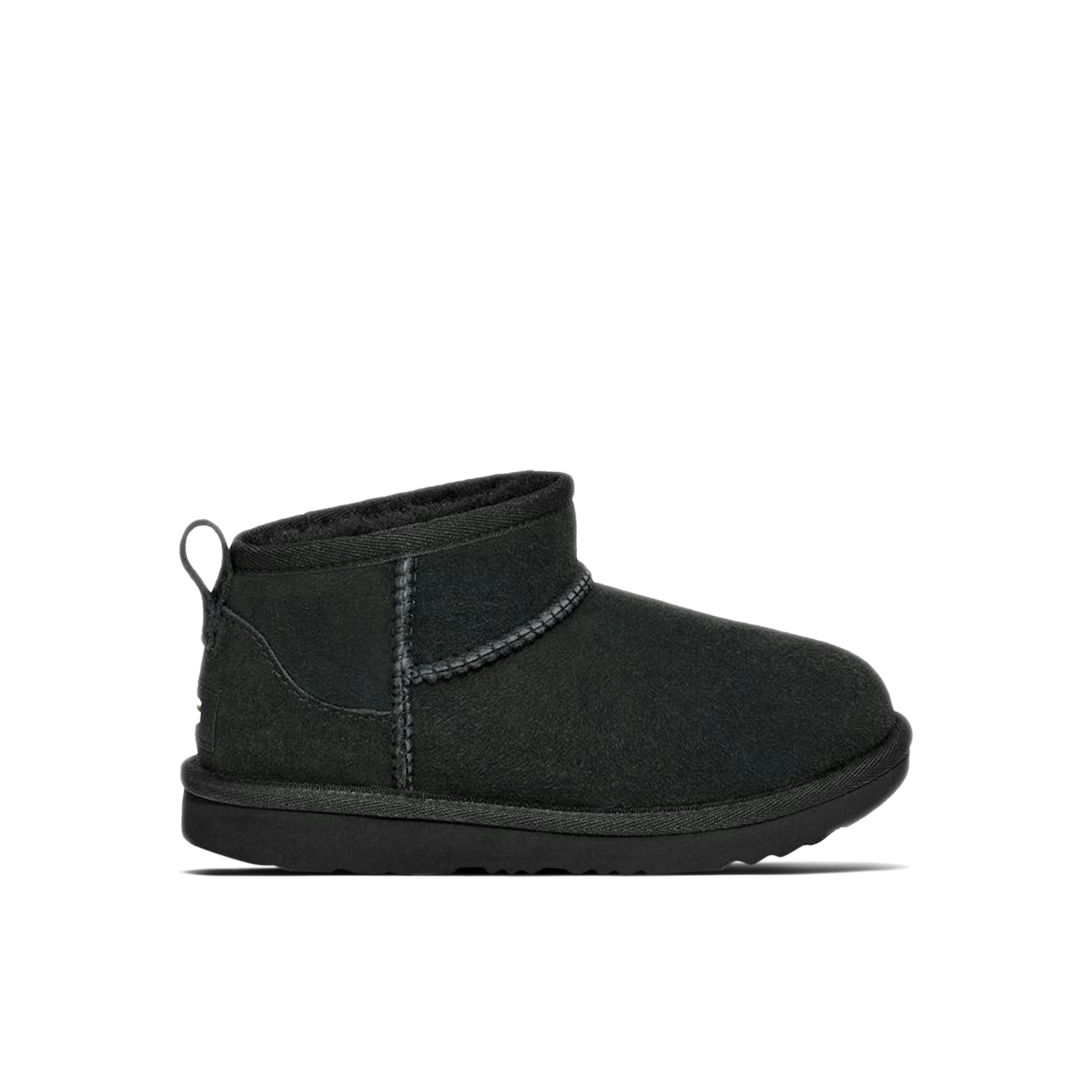 ugg bow harkland boots black suede shearling lined mens Kids