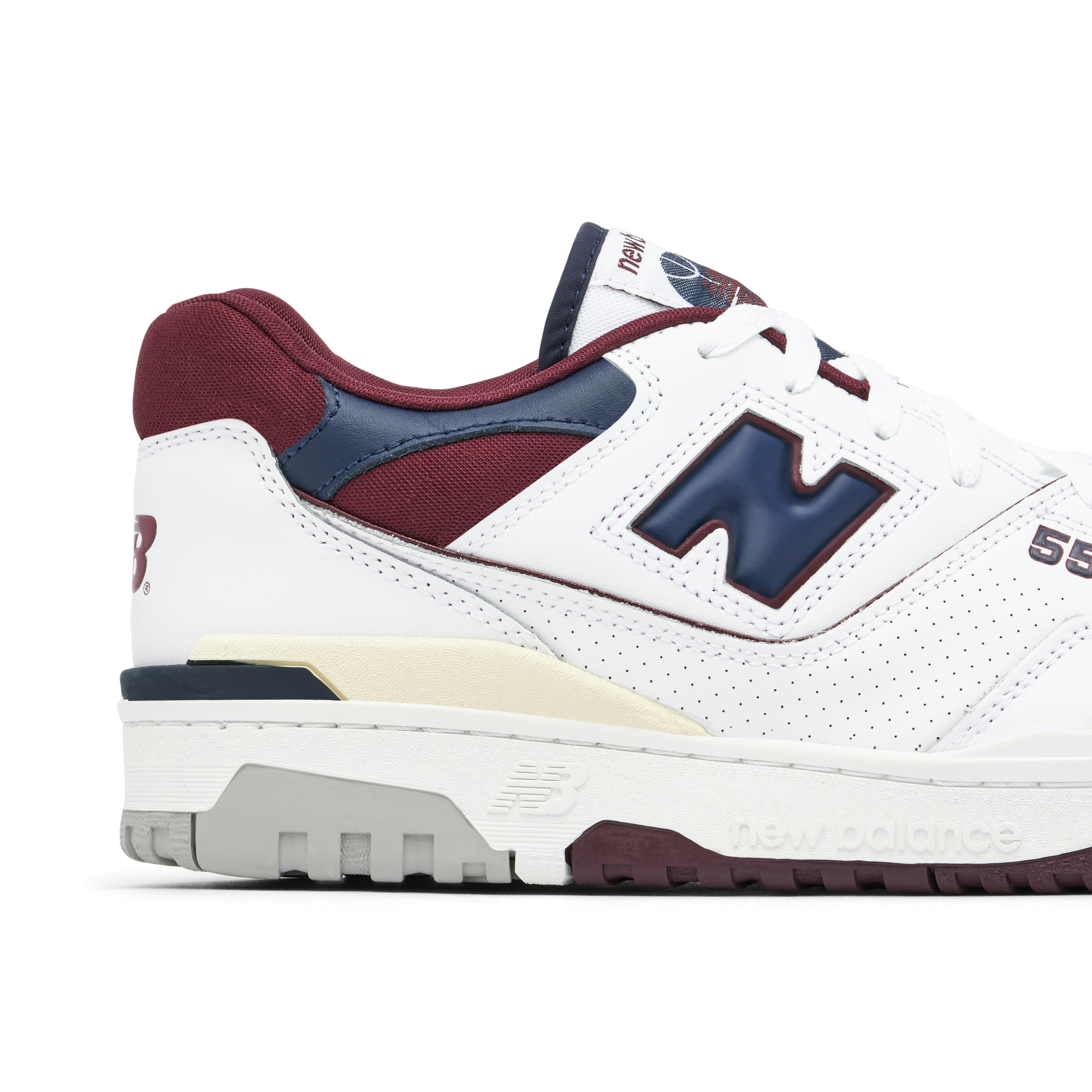 New Balance 550 White Beige Burgundy Navy