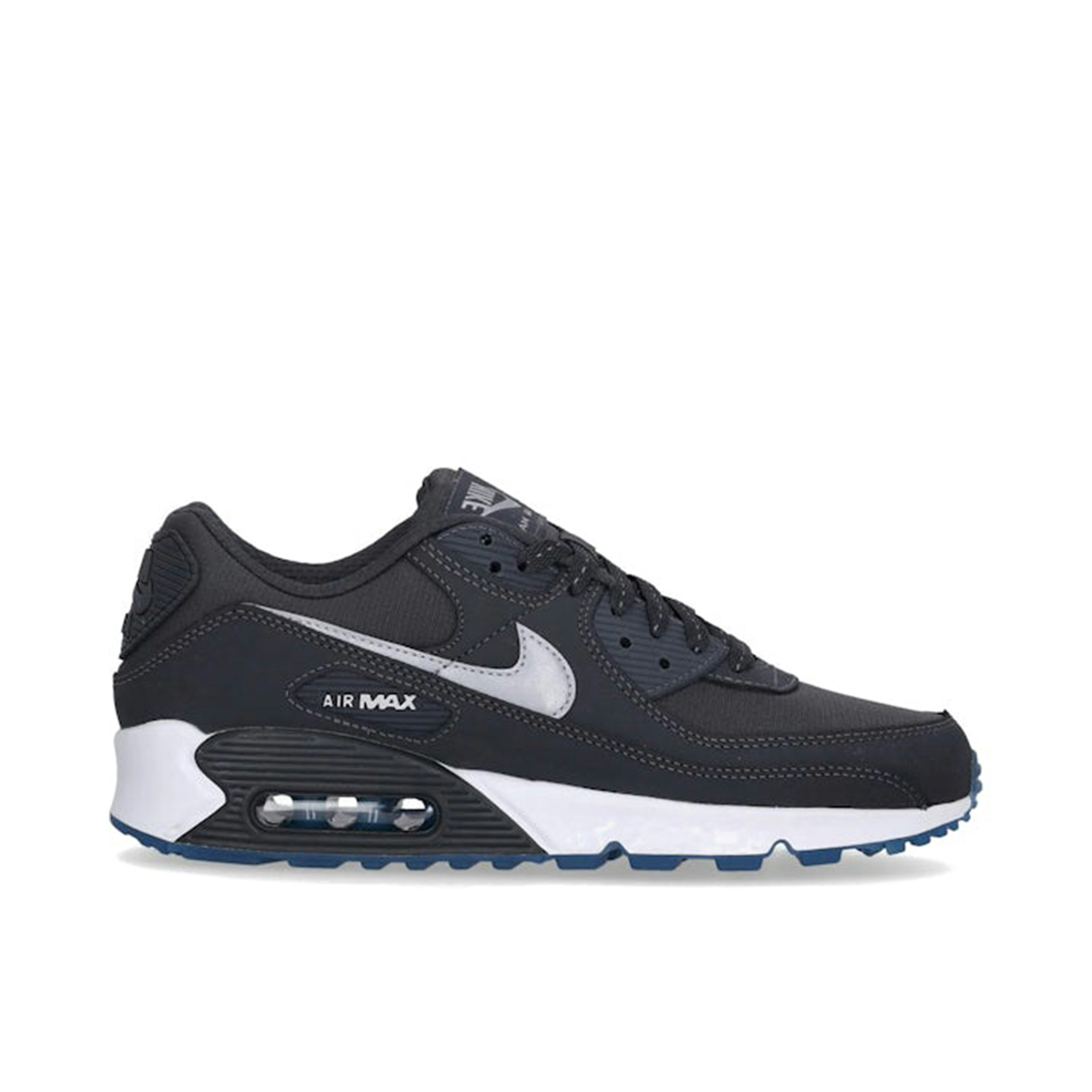 Nike Air Max 90 Reflective Swoosh Anthracite Industrial Blue