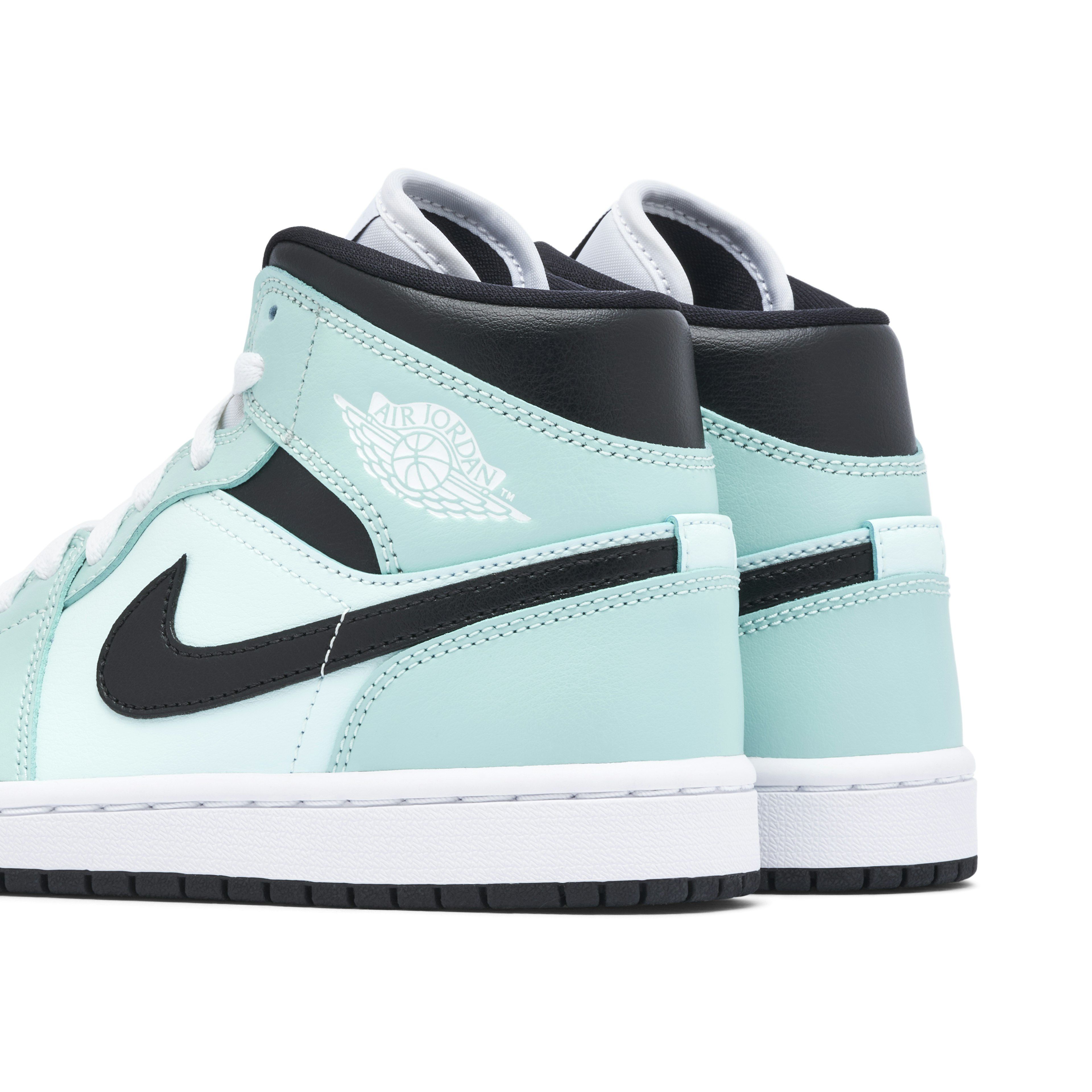 Air Jordan 1 Mid Aqua Black Femme