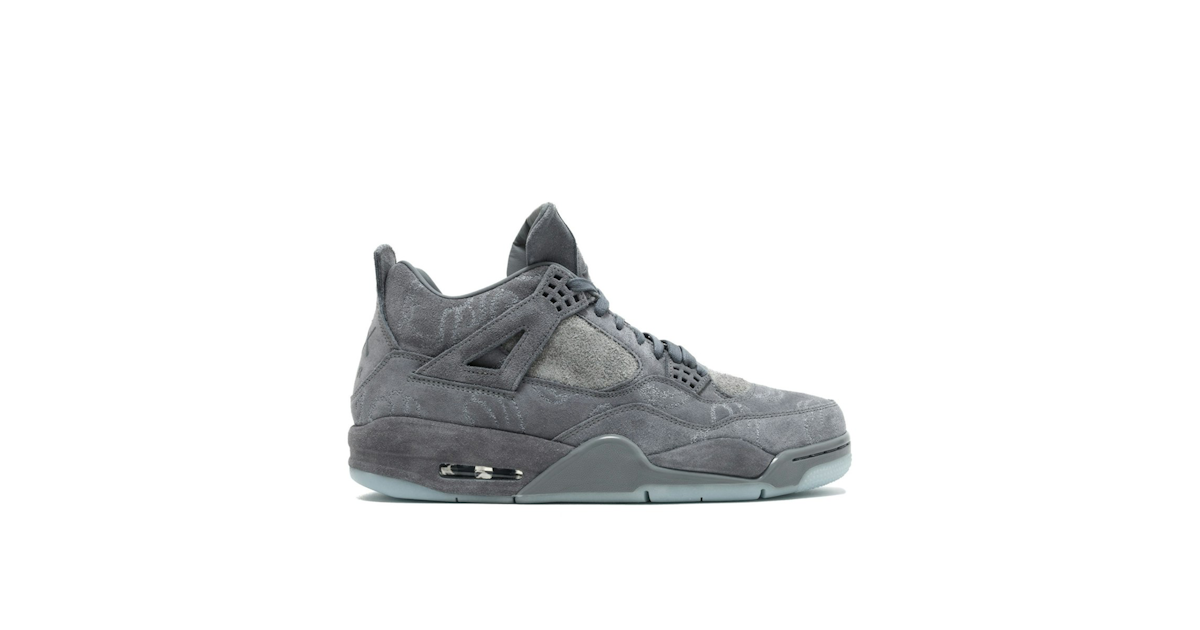 Air Jordan 4 Retro Cool Grey x KAWS 930155 003 Laced