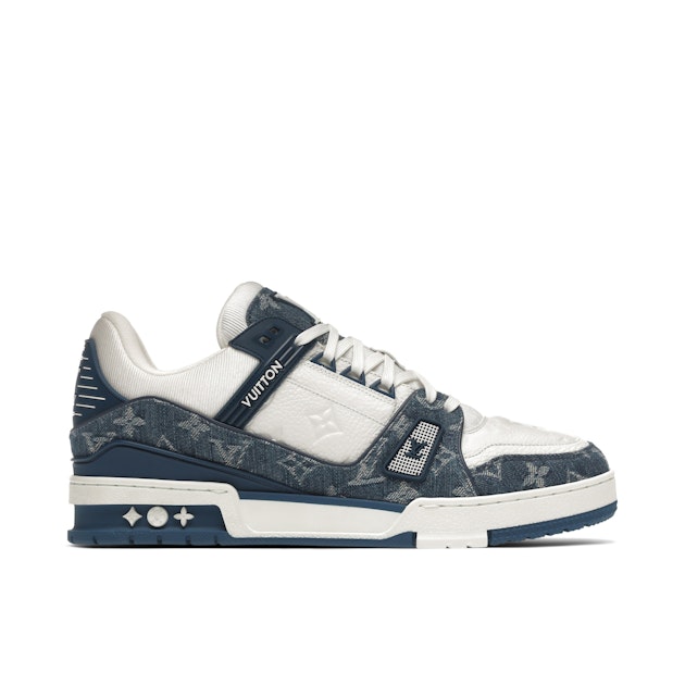 Louis Vuitton LV Trainer Denim Monogram Blue 1A9JGZ/1A9JGU Laced