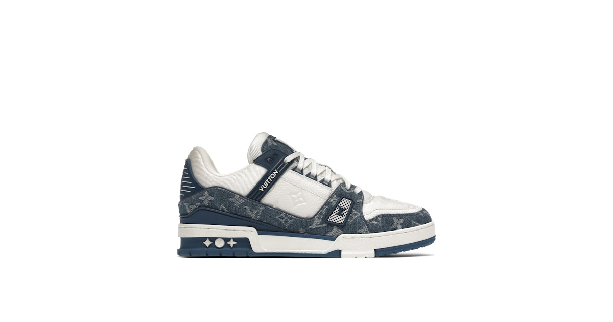 Louis Vuitton LV Trainer Denim Monogram Blue 1A9JGZ/1A9JGU Laced