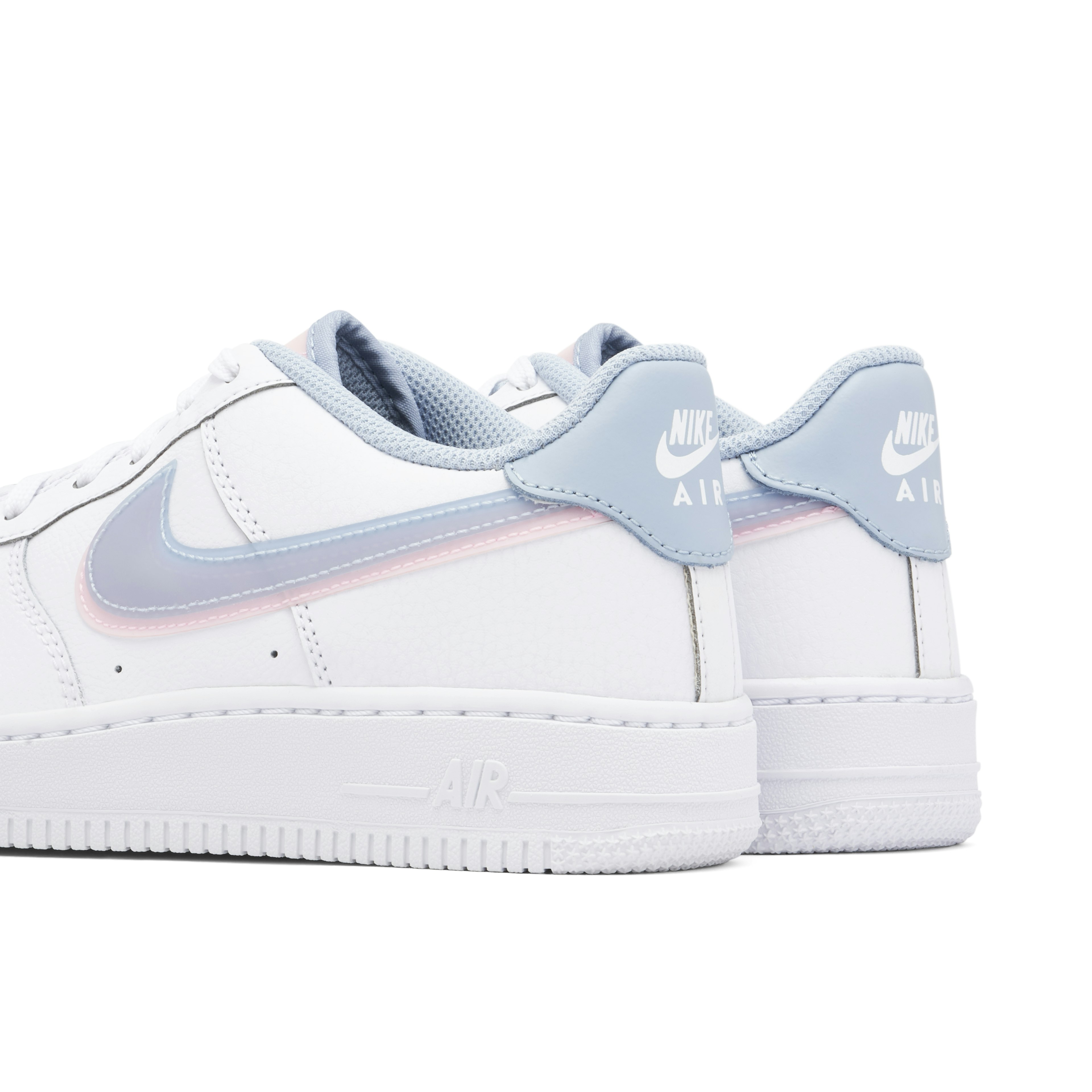 Nike Air Force 1 Low 07 LV8 Double Swoosh White Armory Blue GS