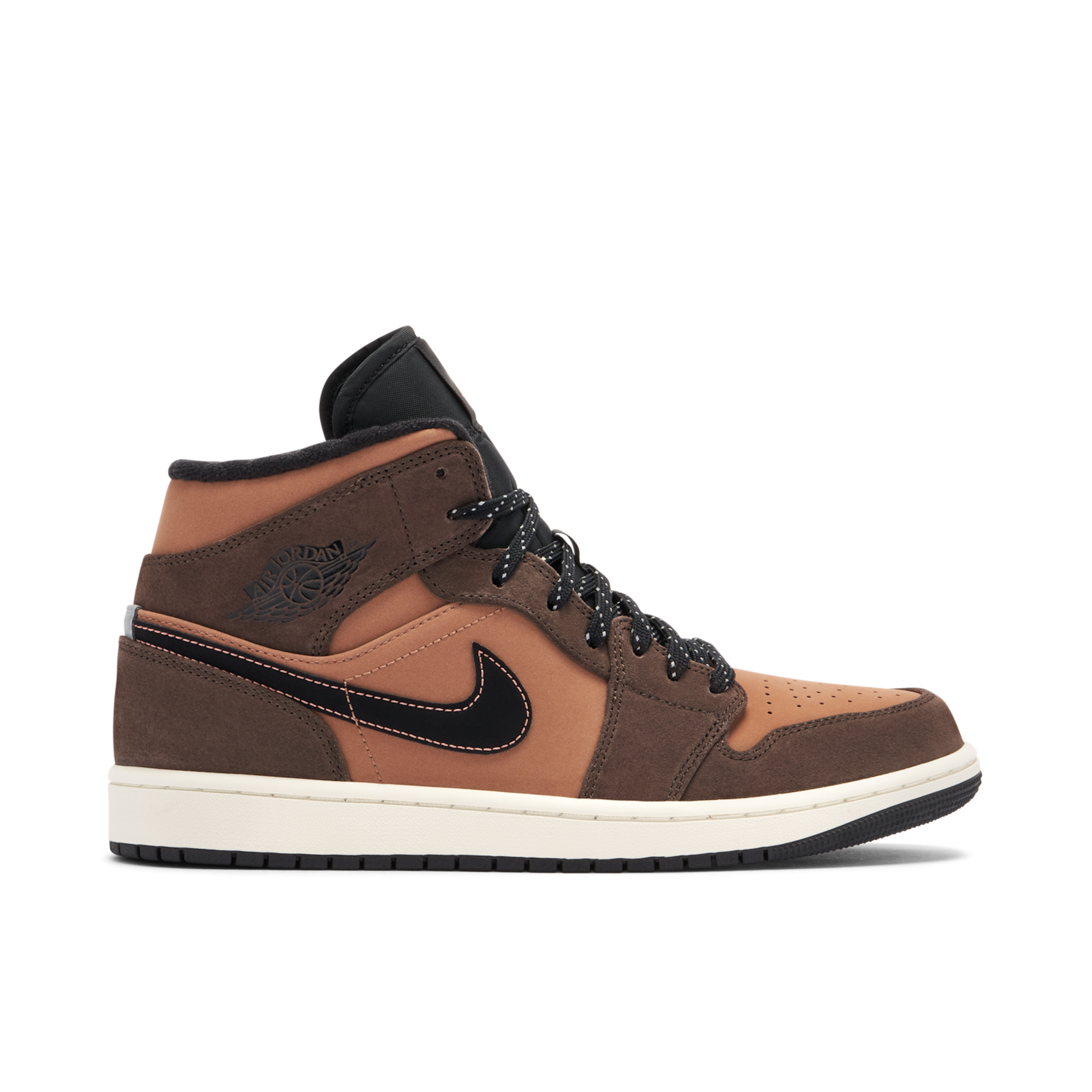 Air Jordan 1 Mid Brown DC7294 200 Laced