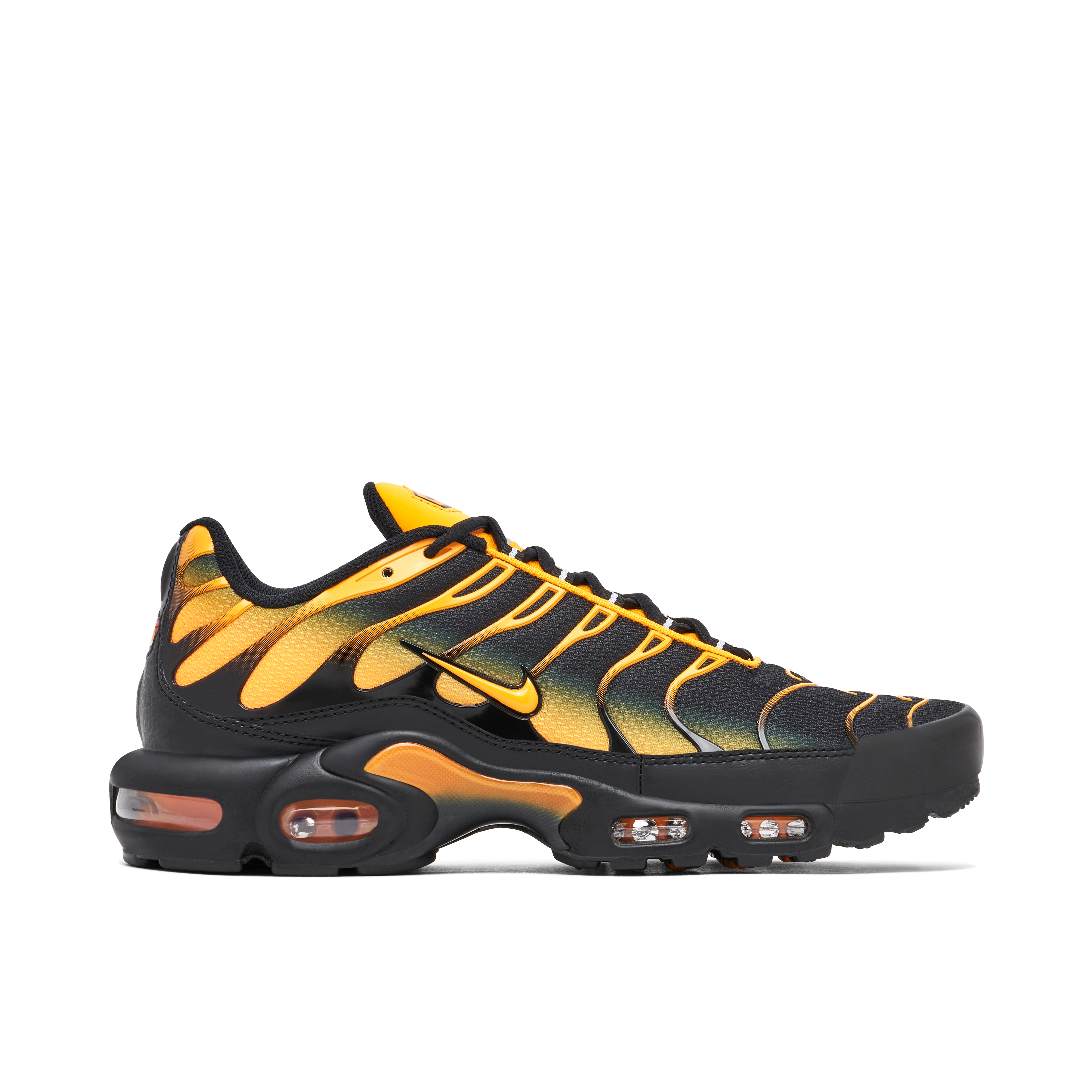 Black and yellow air max plus on sale