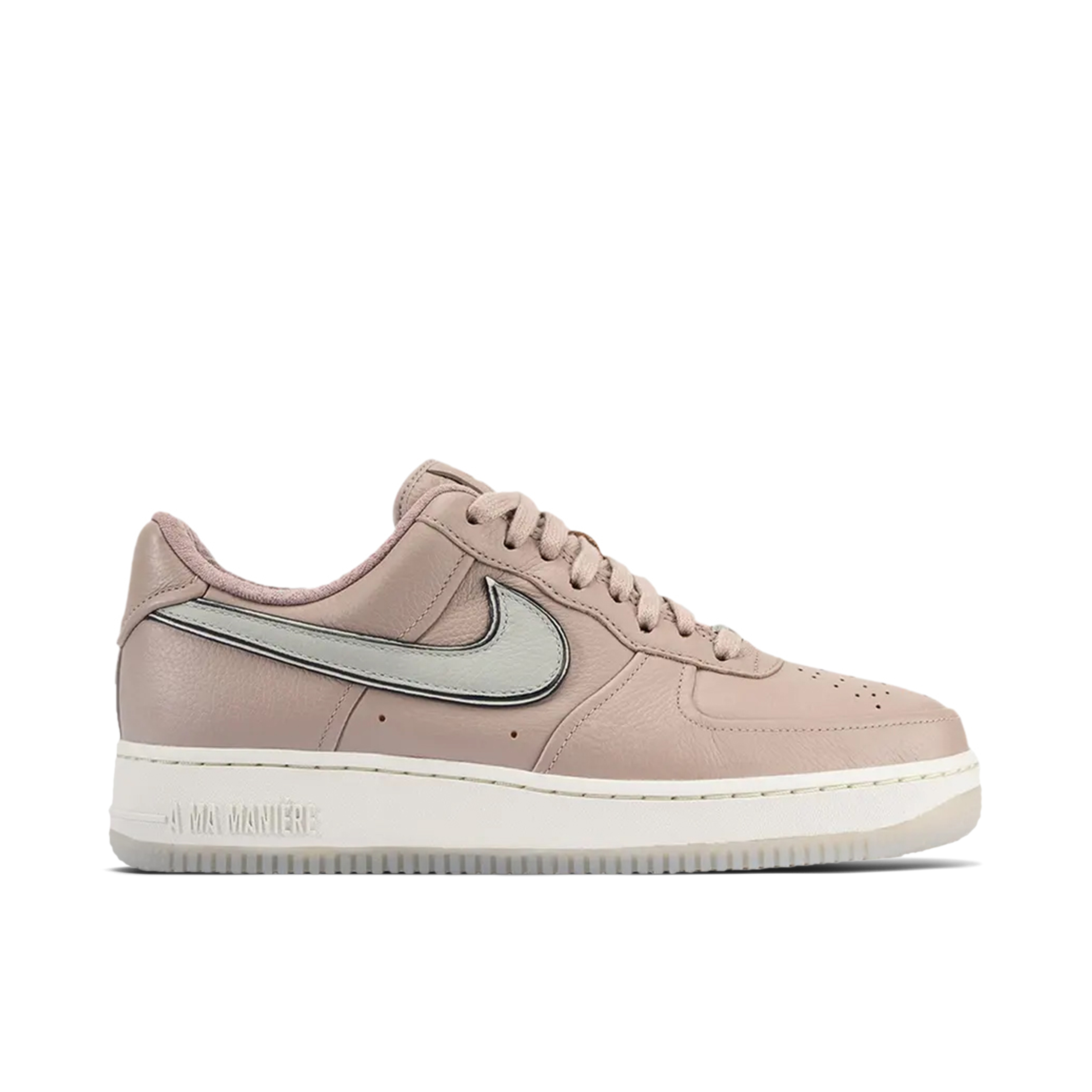 Tan, hotsell white, and pink nike air forces w slight platform