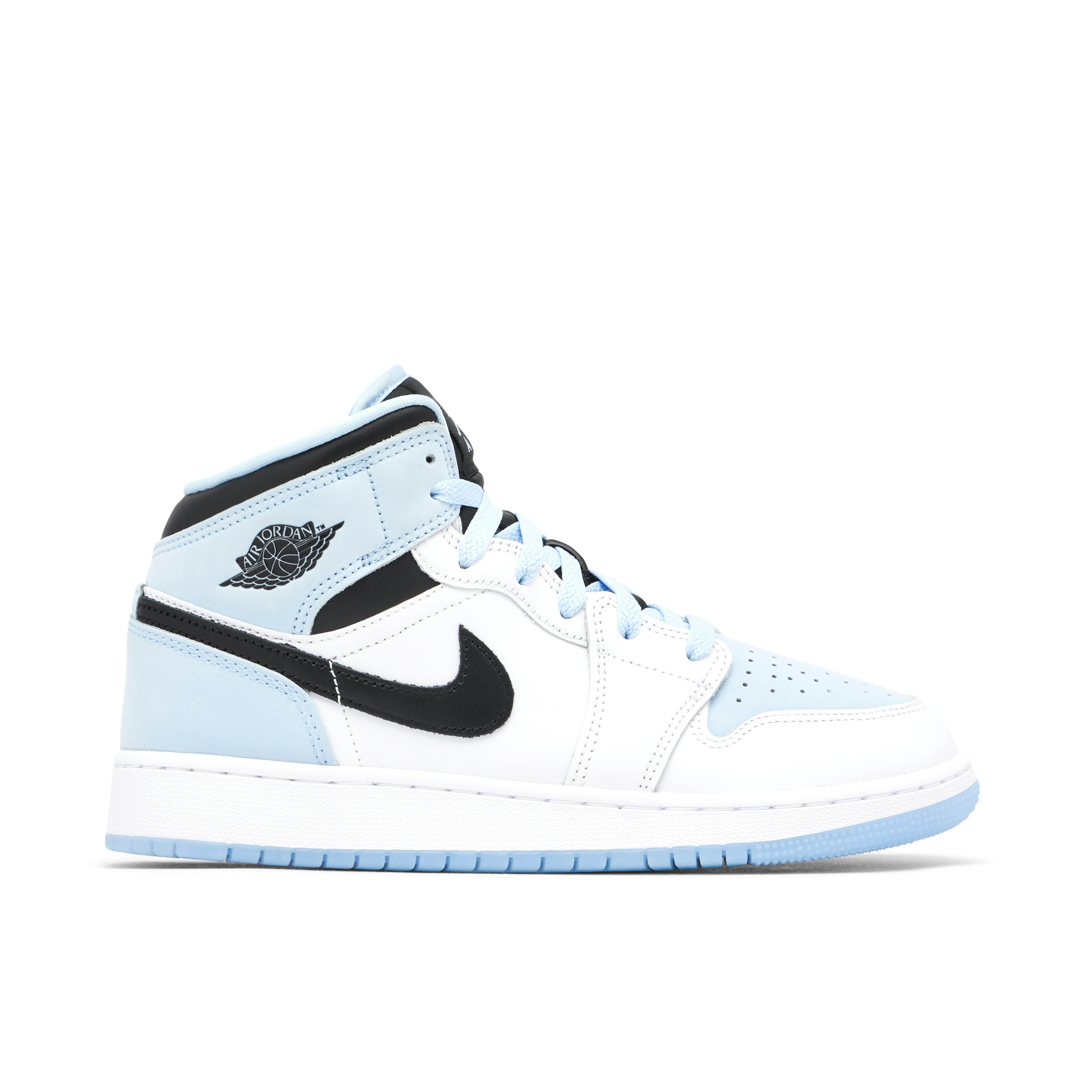 Air Jordan 1 Mid SE White Ice Blue GS