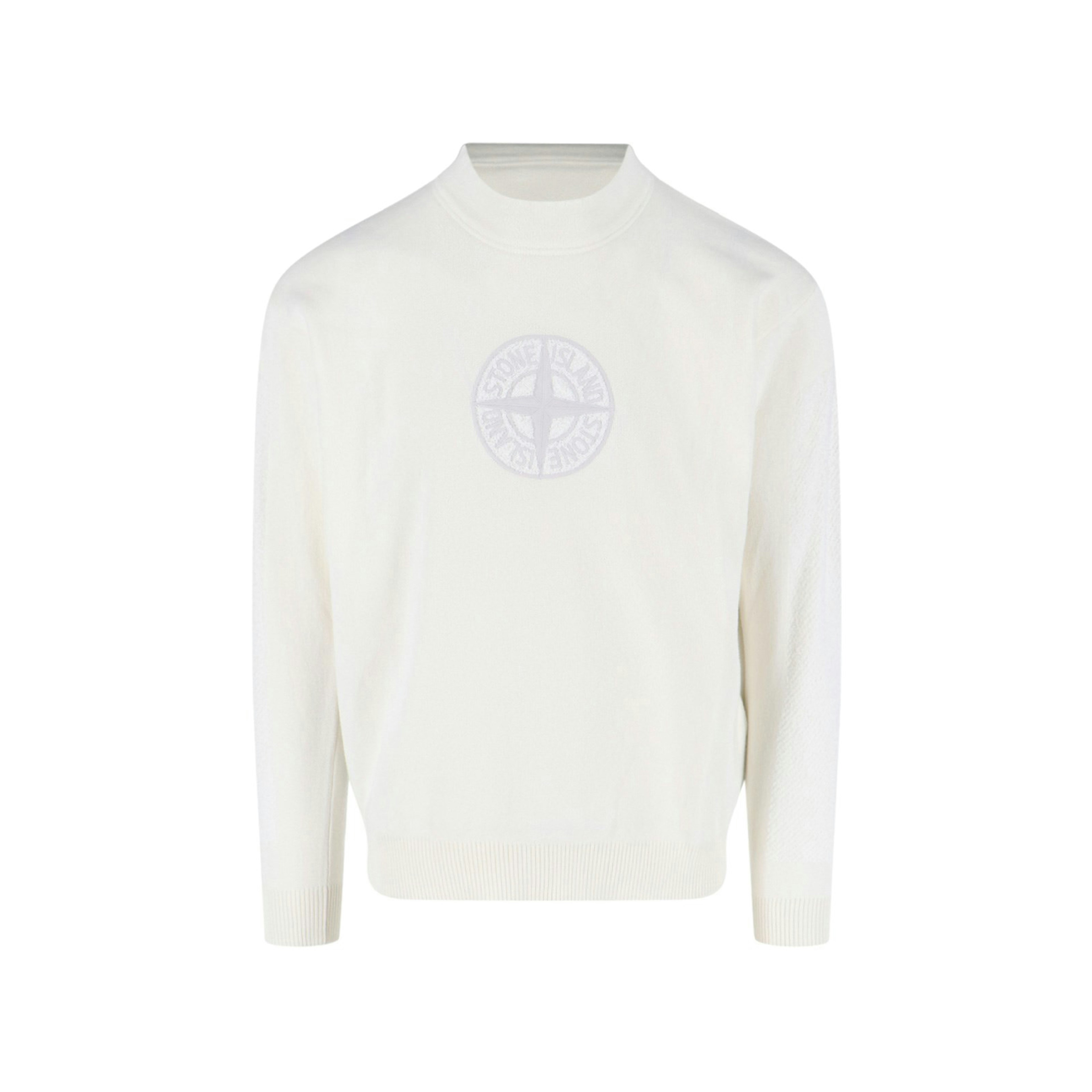 Stone Island Crewneck Sweatshirt With Logo White