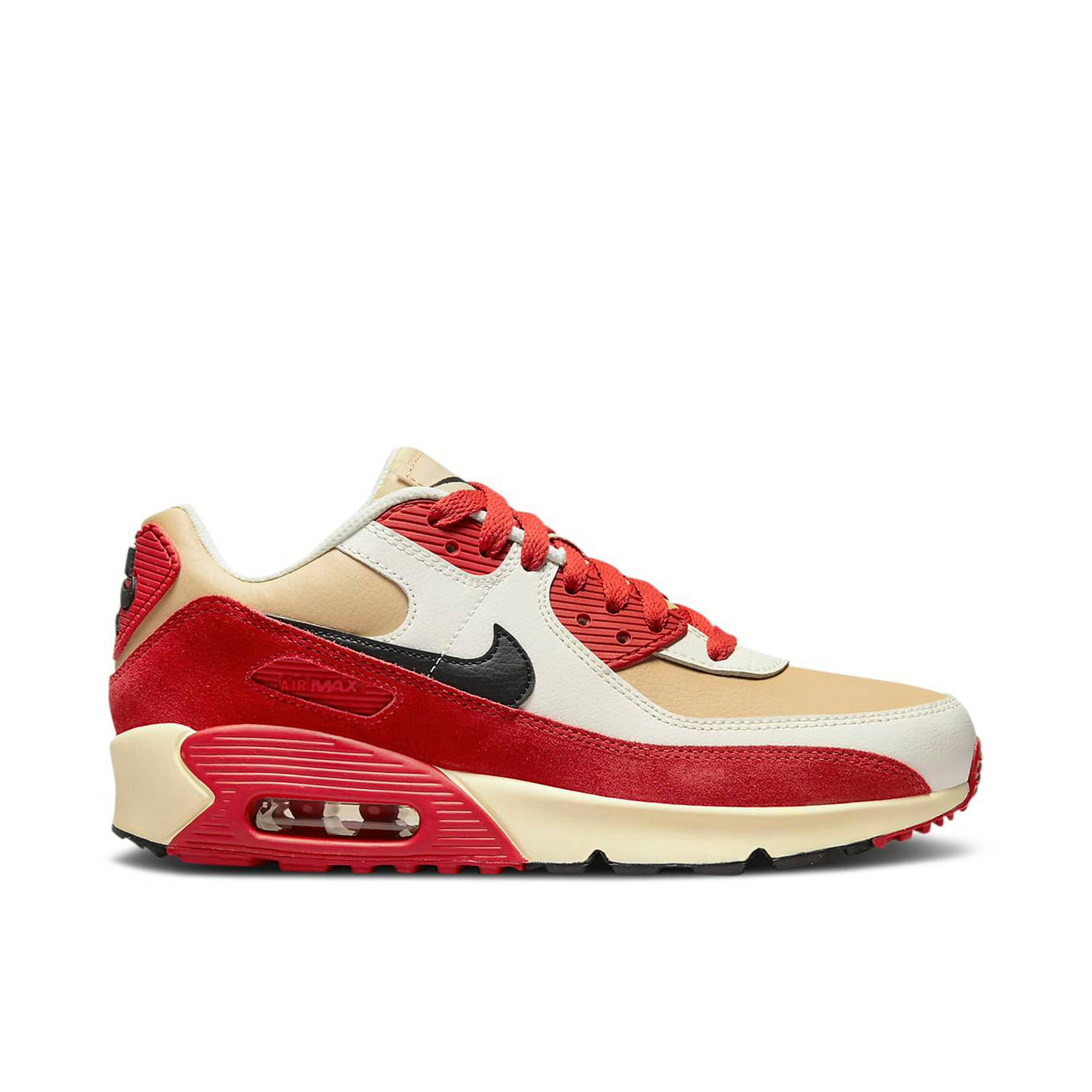 Nike Air Max 90 Leather Sesame Red GS