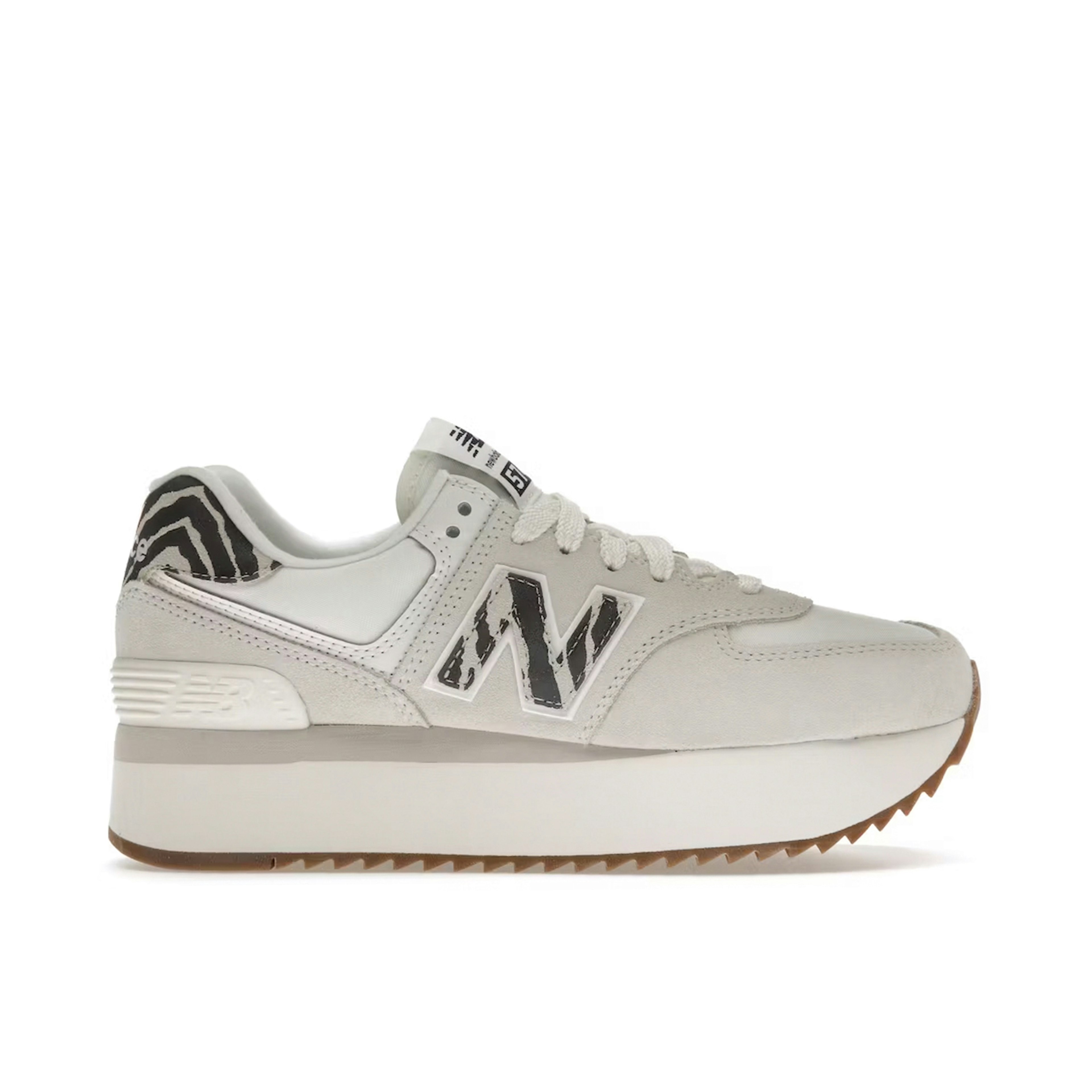 New Balance 574 Plus Sea Salt Animal Print Womens