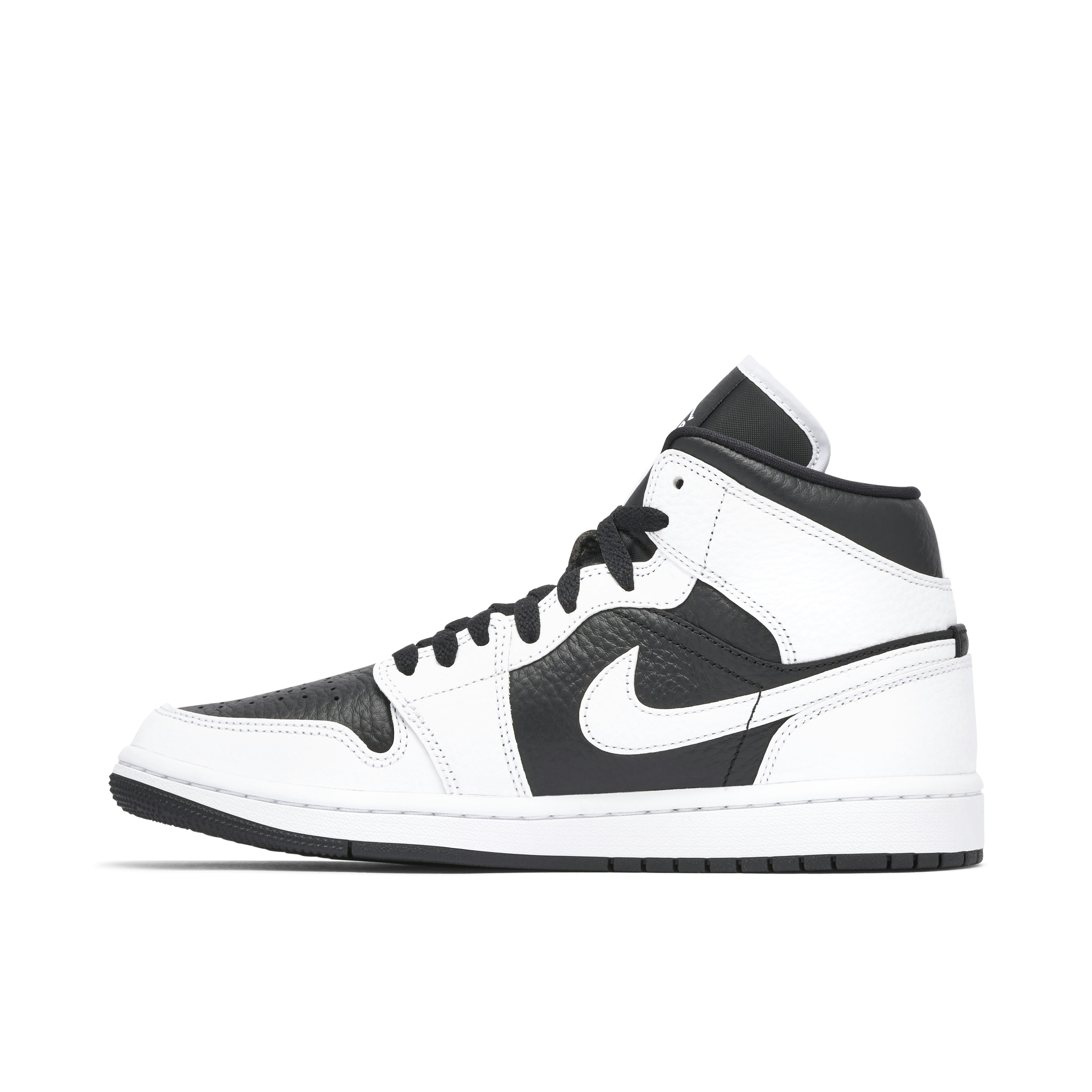 Air Jordan 1 Mid Split Black White Womens Two Tone