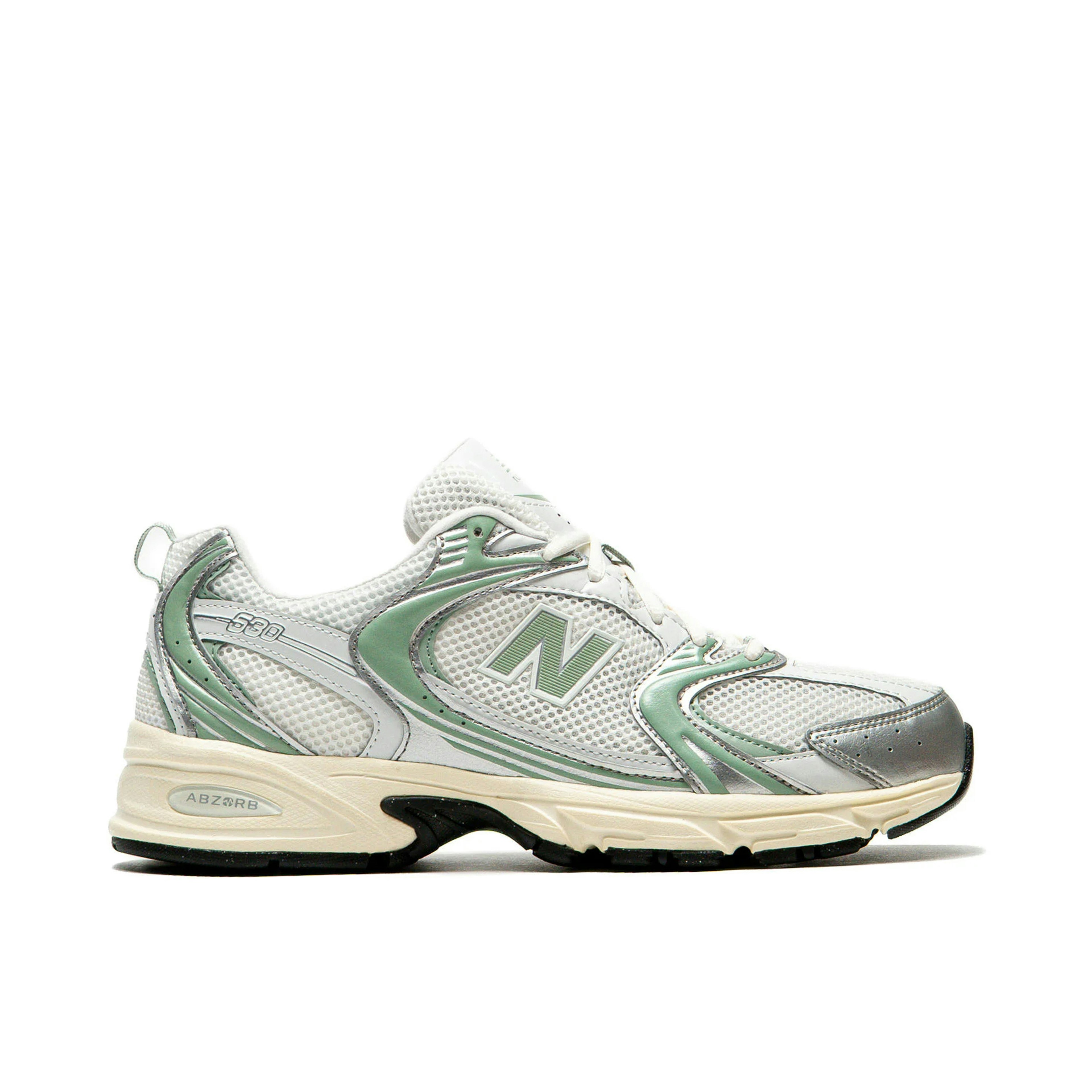 New Balance 530 Silver Metallic Mosaic Green