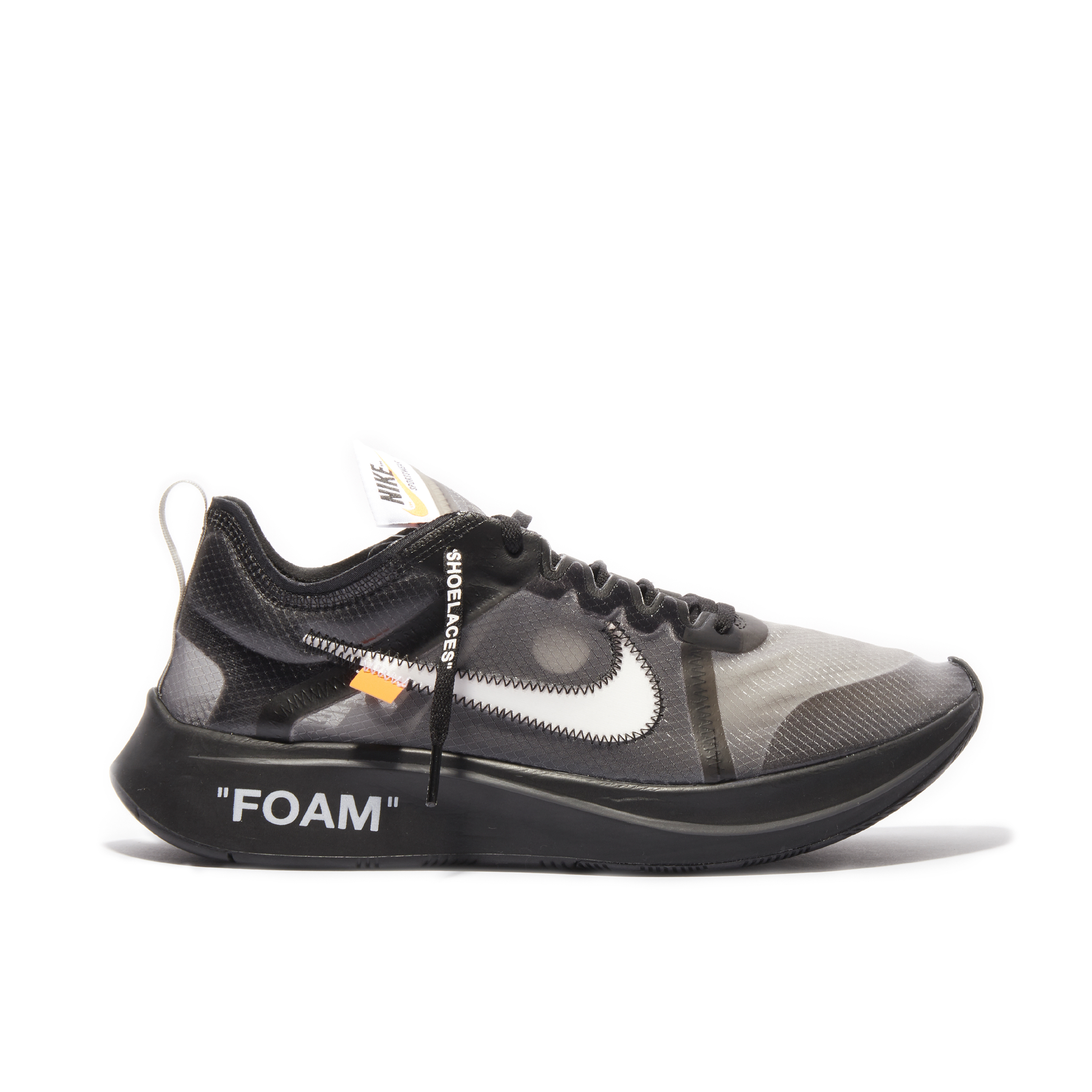 Nike zoom off white black silver hotsell