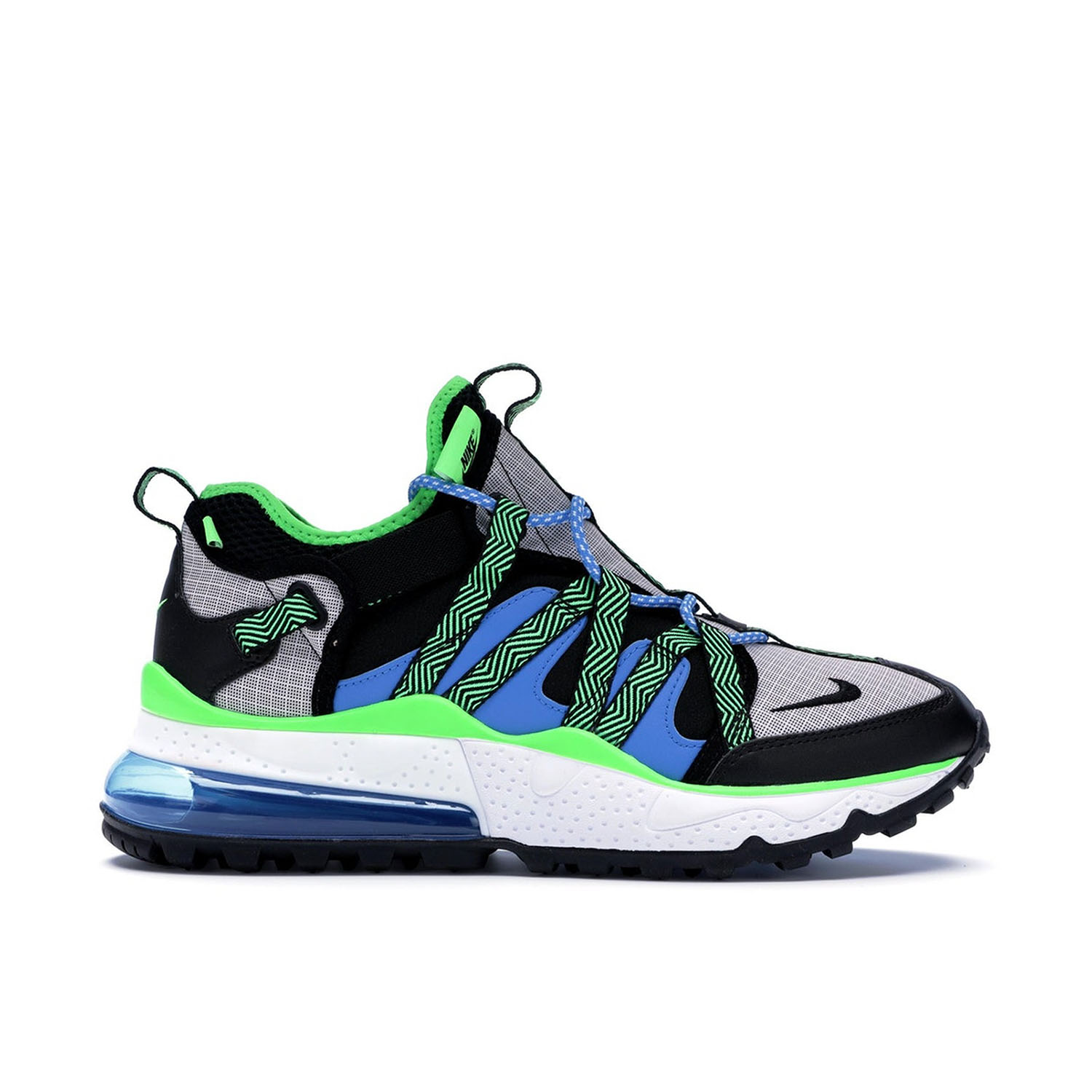 Nike Air Max 270 Bowfin Black Lime Green AJ7200 002 Laced