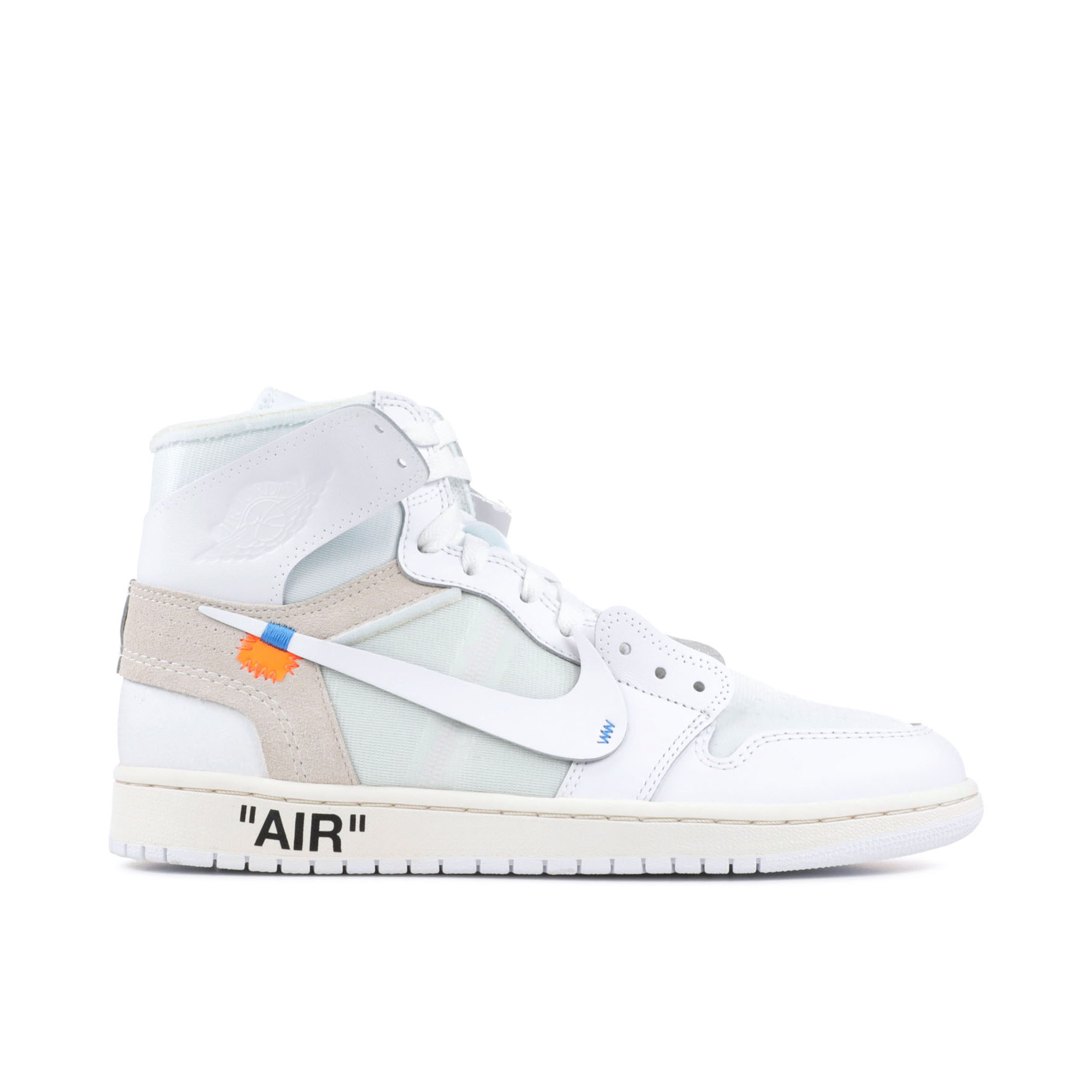 Air Jordan 1 Retro High White x Off White AQ0818 100 Laced