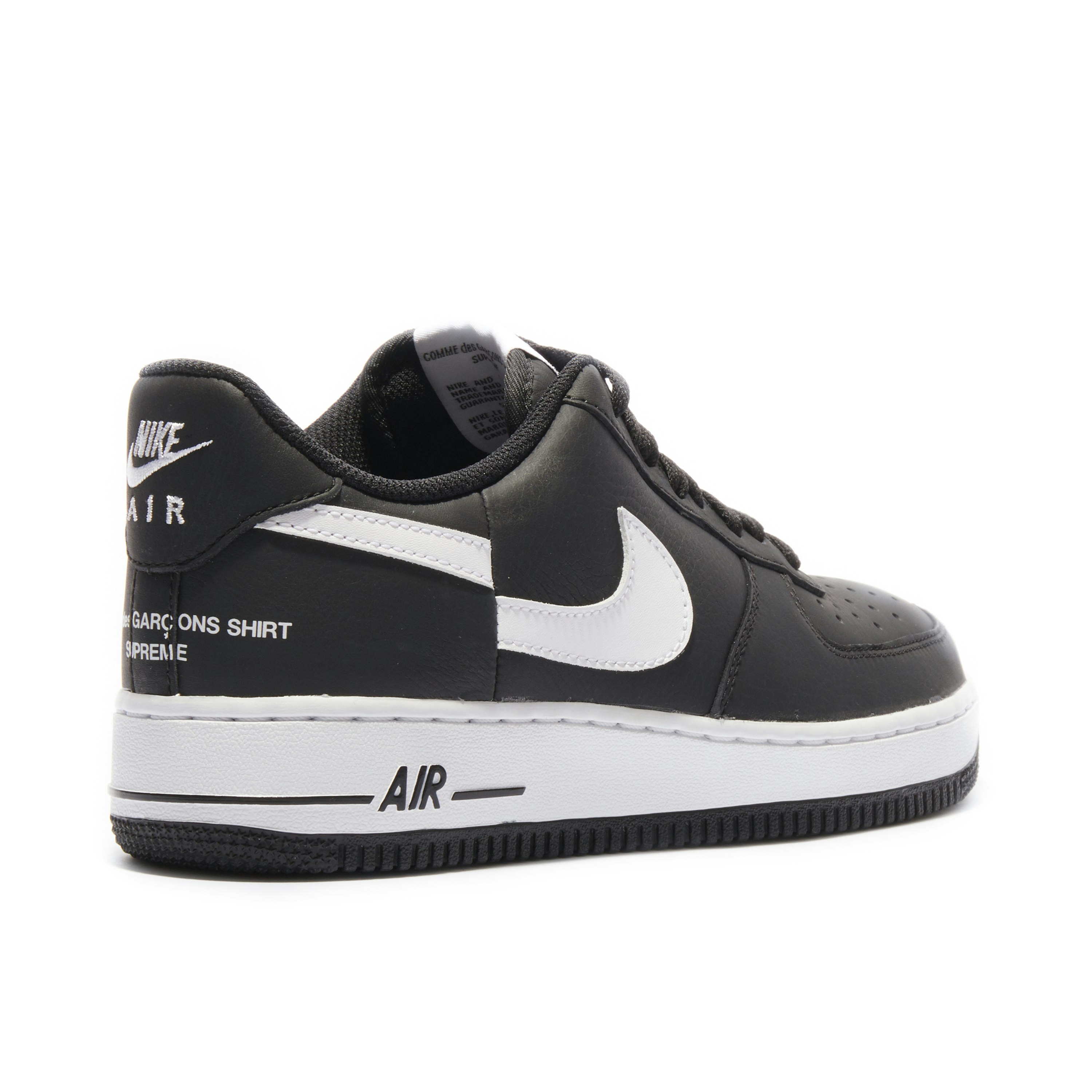 Supreme x Comme Des Garçons x Air Force 1 Low Black