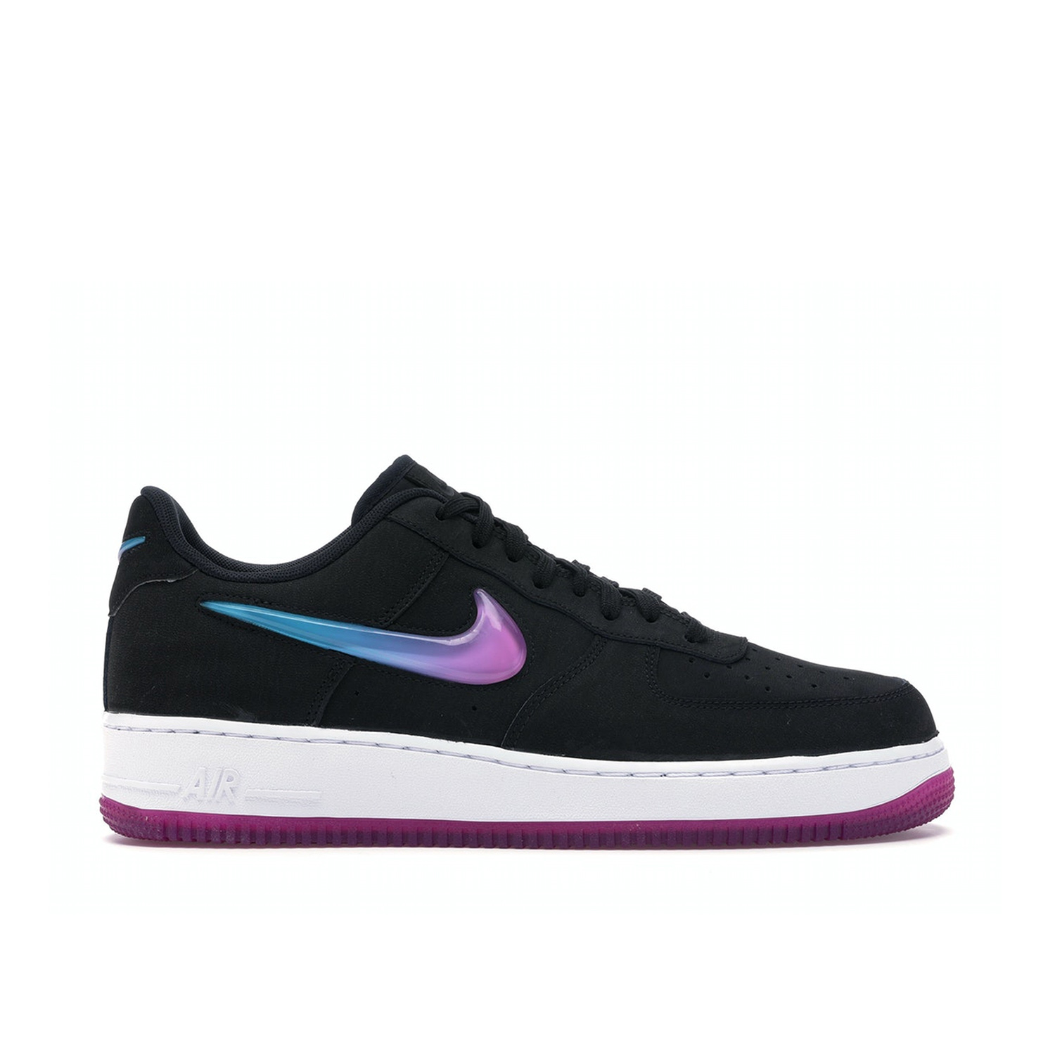 Nike Air Force 1 Low Jelly Jewel Black Fuschia AT4143 001 Laced