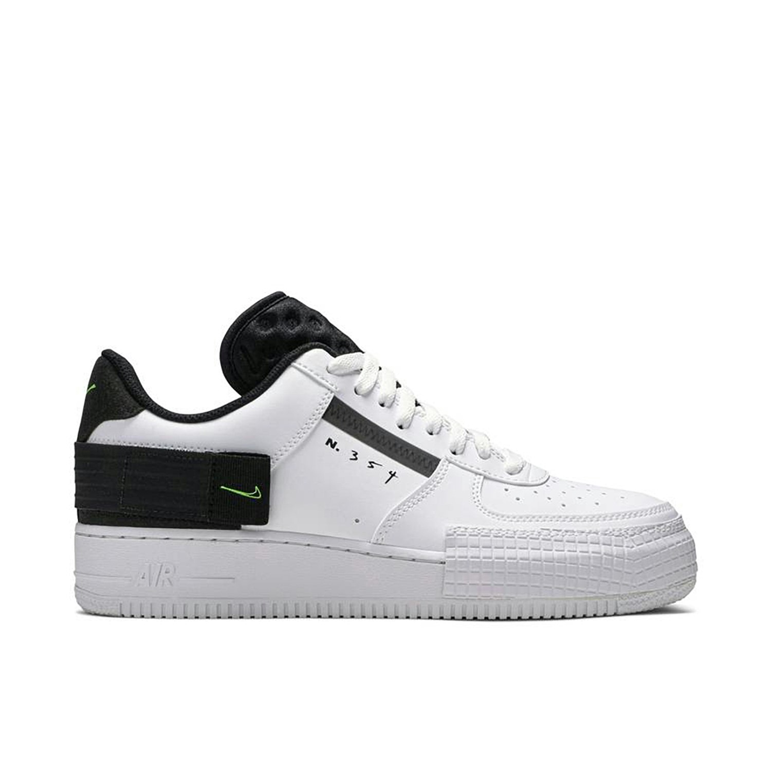Nike Air Force 1 Type White Black Volt